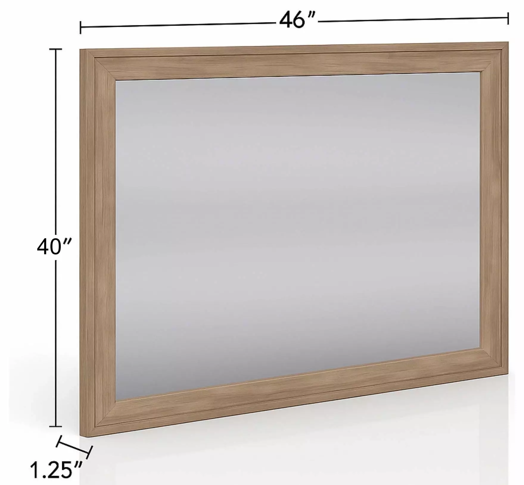 Wilmington Sand Rectangle Wood Mirror