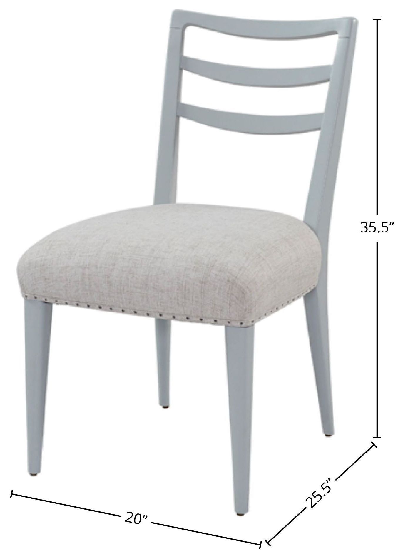 Wilmington Ocean Ladderback Dining Chair Set of 2