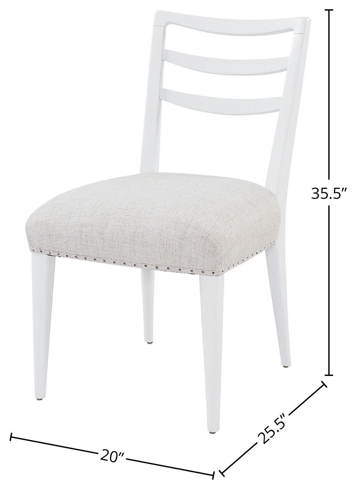 Wilmington White Laderback Dining Chair Set of 2