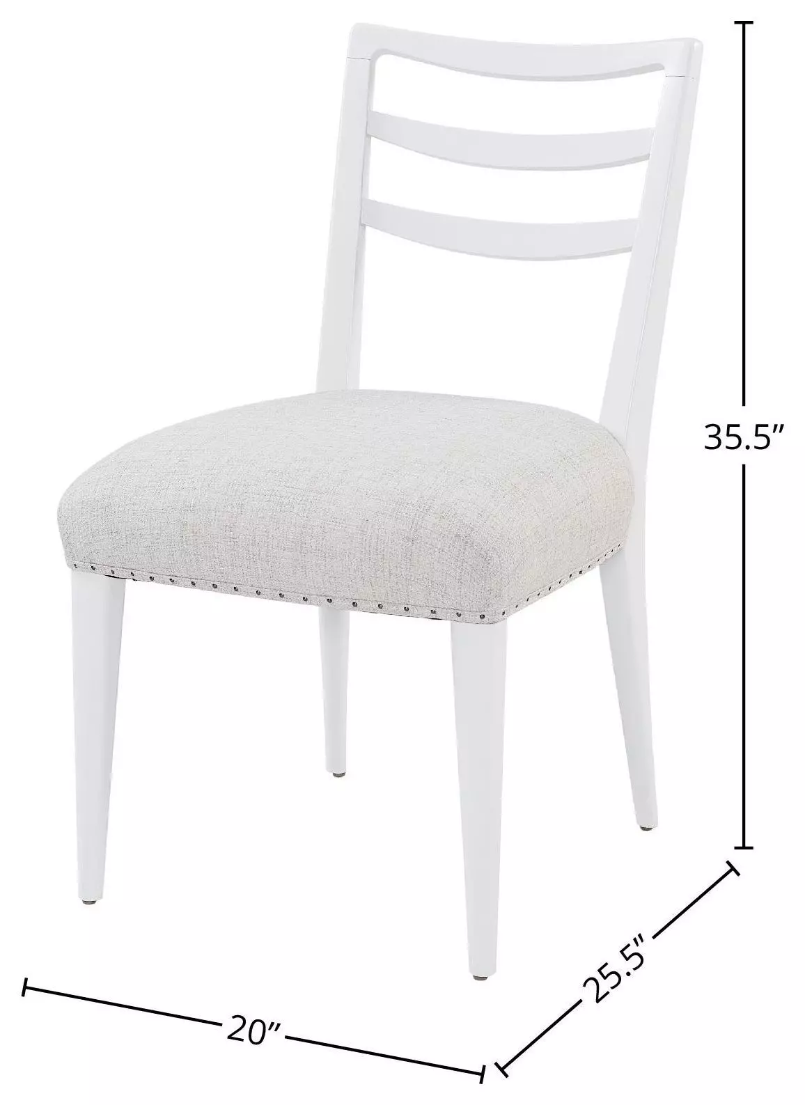 Wilmington White Laderback Dining Chair Set of 2