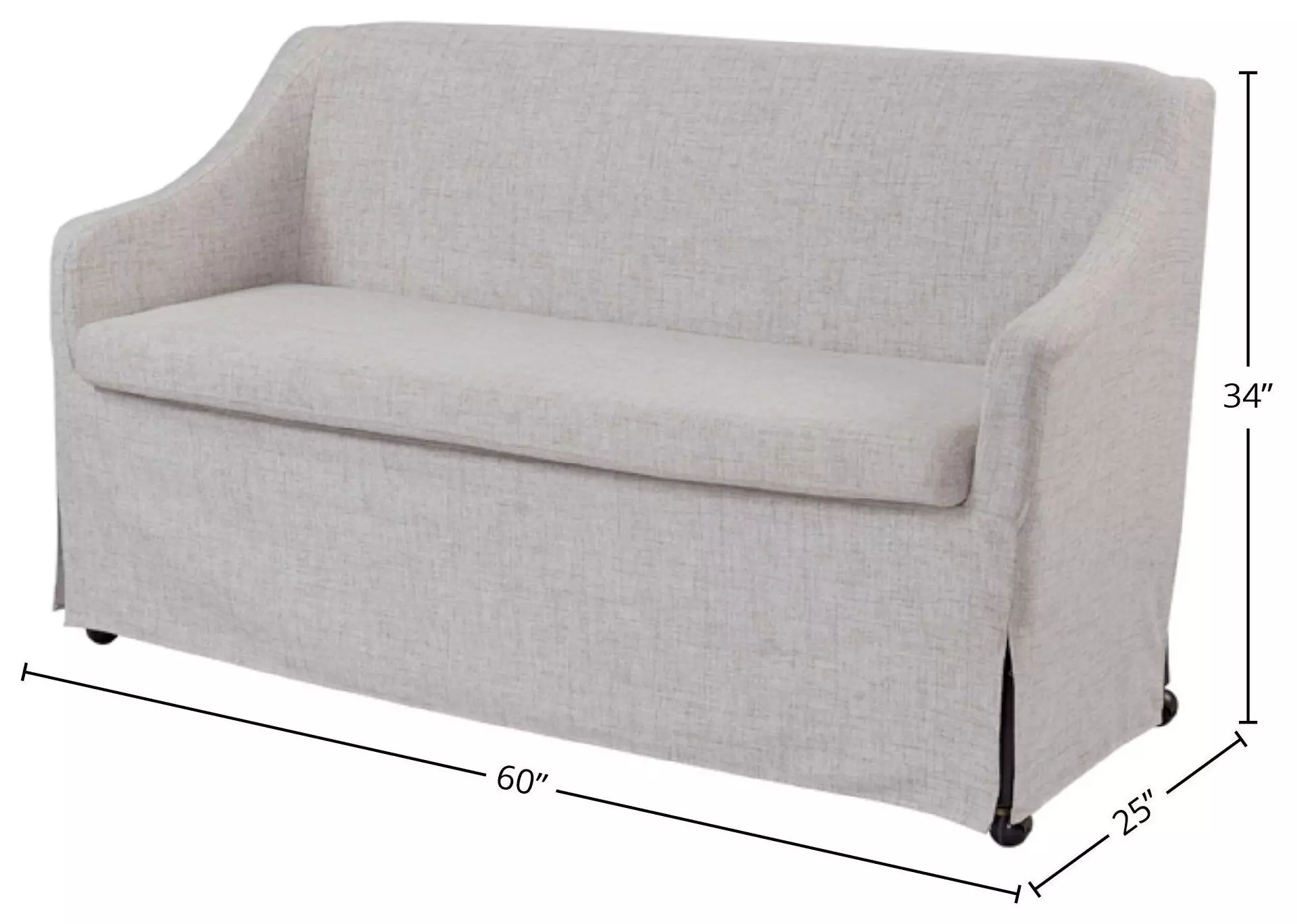 Wilmington Sand 60" Slipcovered Settee