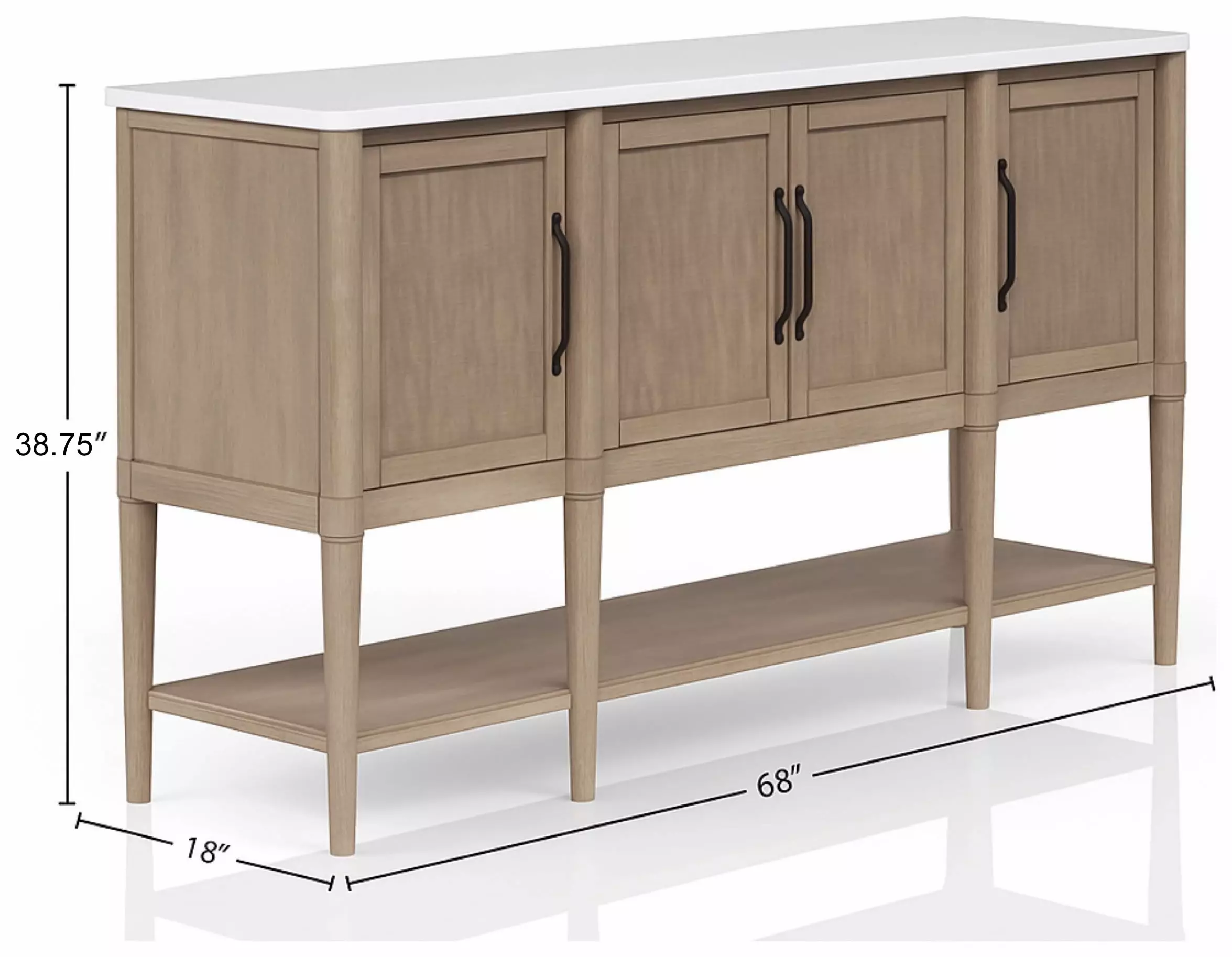 Wilmington Sand Cane Door Cement Top Server
