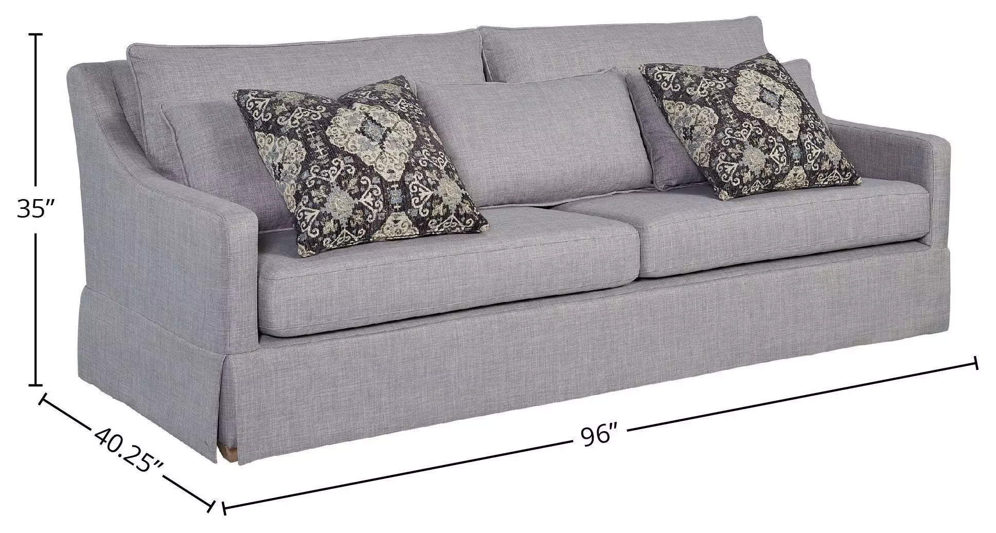 Wilmington Pioneer 96" Sofa B with 2 Pillows