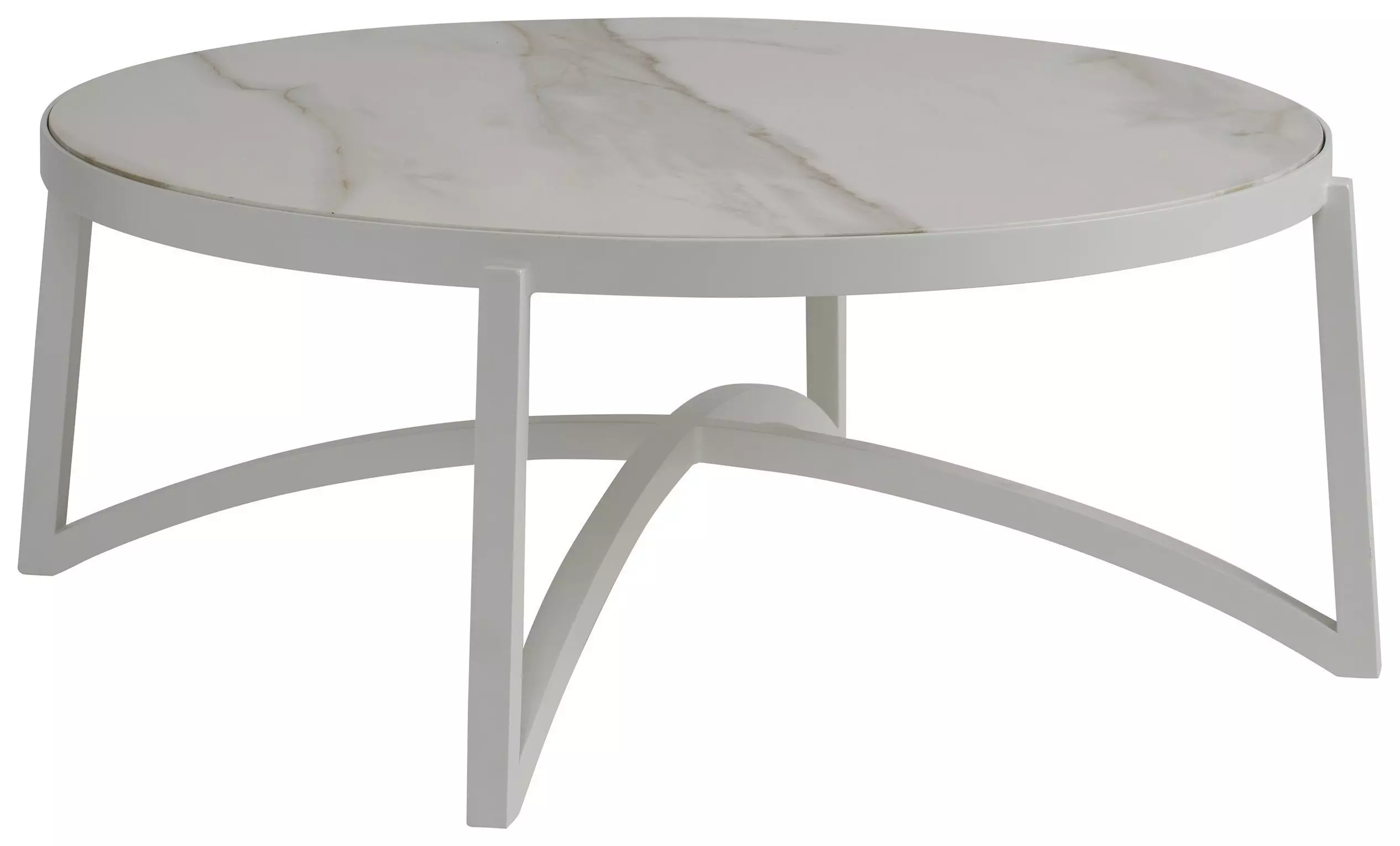 Sand Dune Cream Outdoor Round Stone Top Cocktail Table