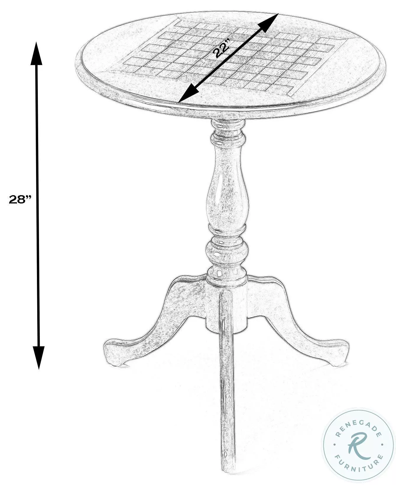 Colbert Royal Pastel Blue Round Game Table