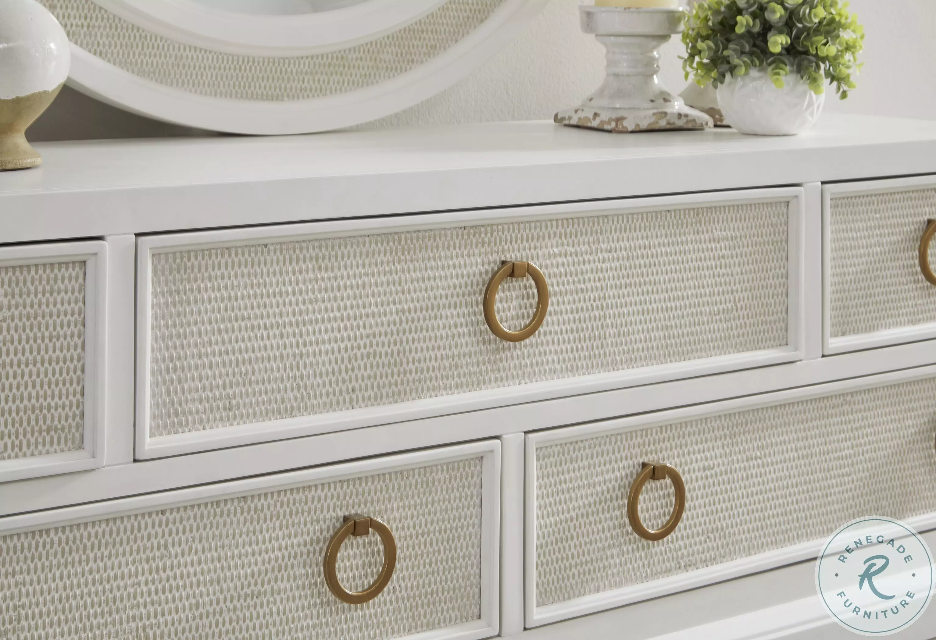 American Woodcrafters Switchgrass Dresser - White