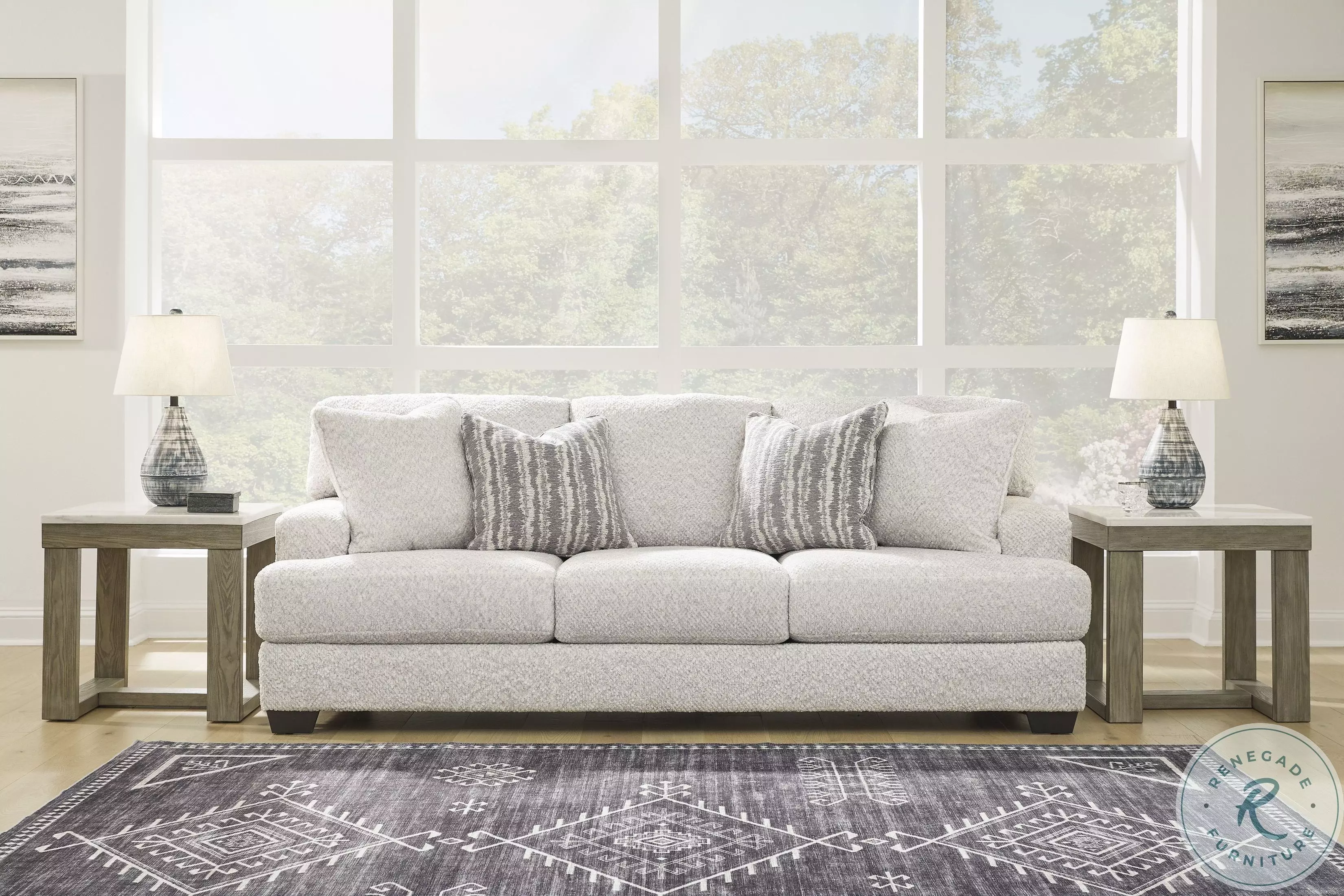 FLANNEL SOFA STRAND 3P ウォルナット ハイバック Brebryan Flannel Sofa From Ashley Furniture | Coleman Furniture