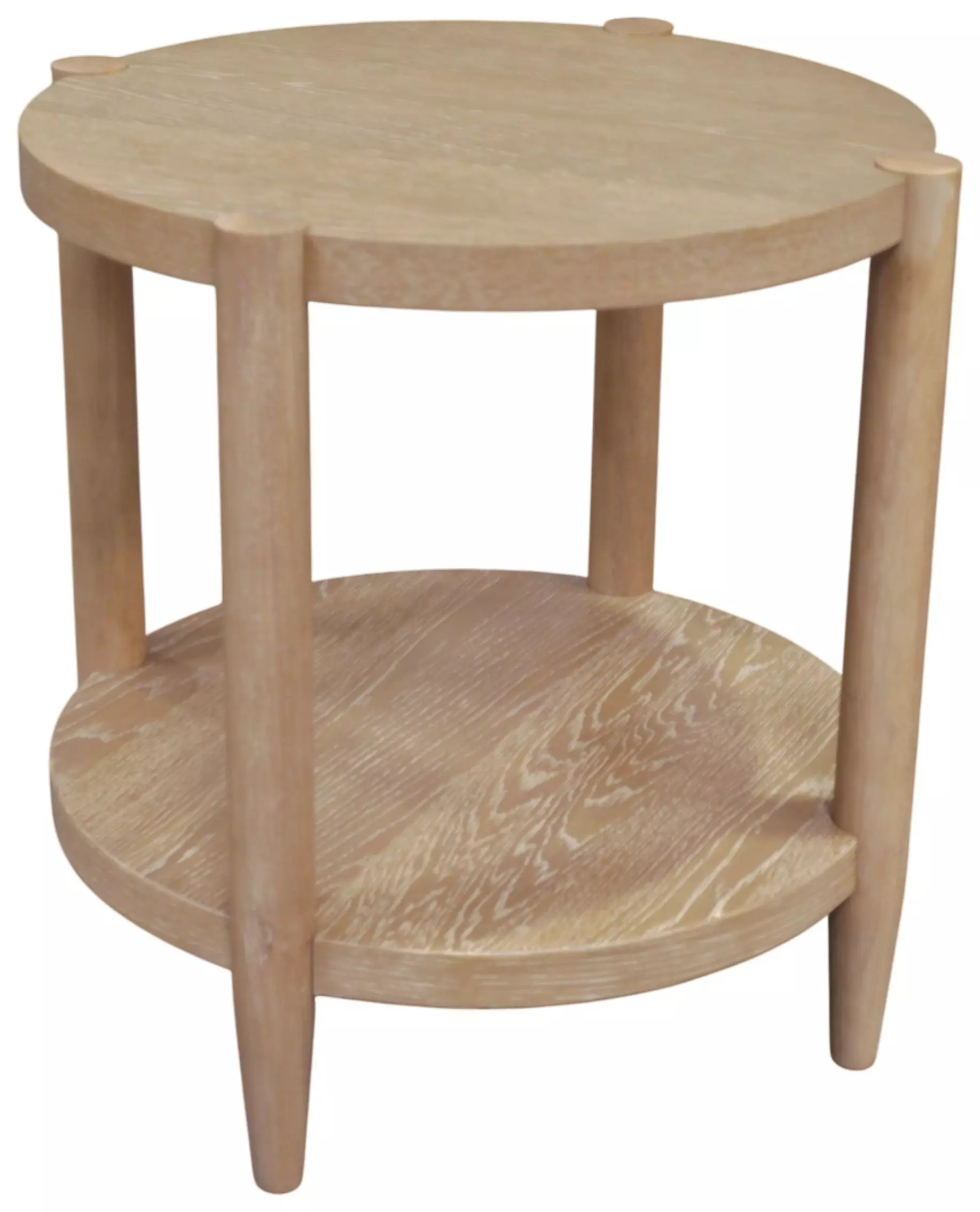 Sinclair Natural Round End Table From Alpine Furniture | Coleman