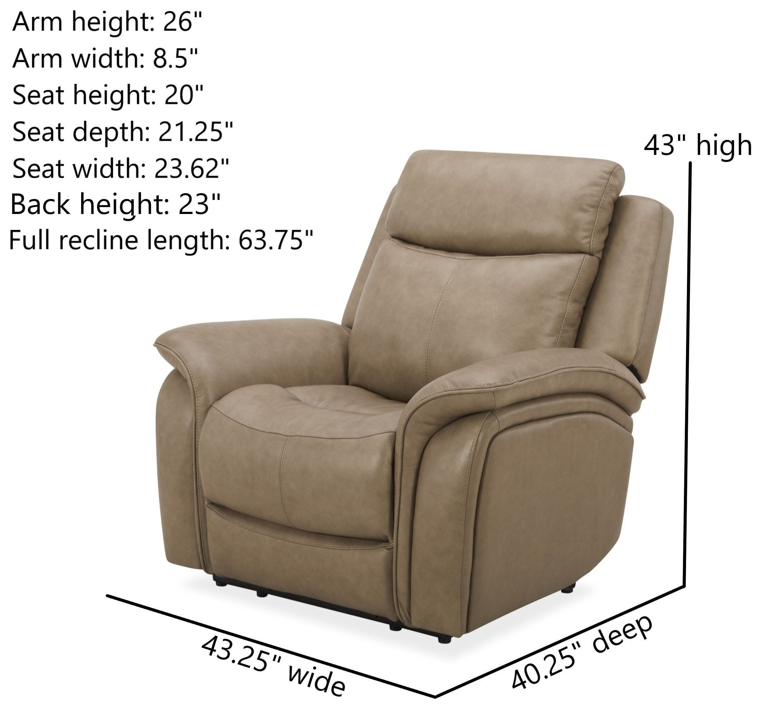 Grant Liverpool Sand Power Headrest Glider Recliner