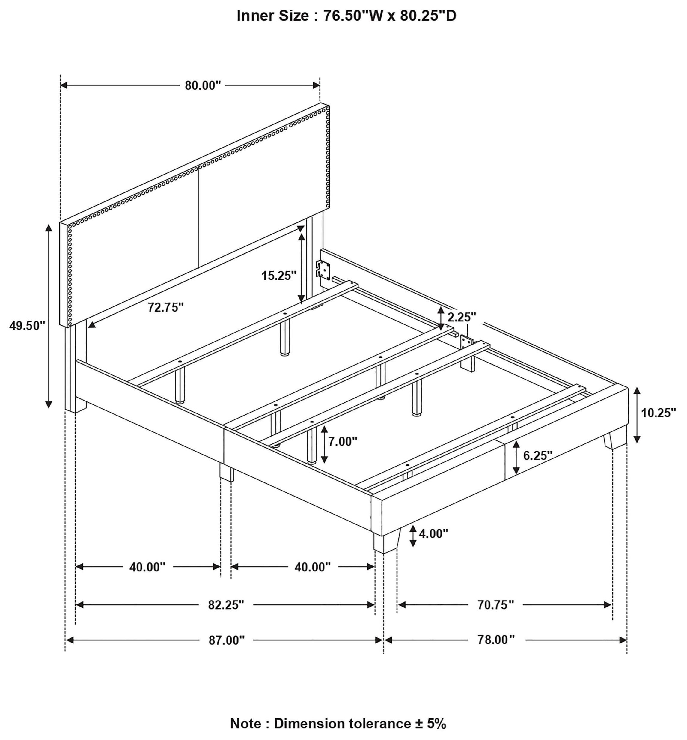 Boyd Charcoal Upholstered King Panel Bed