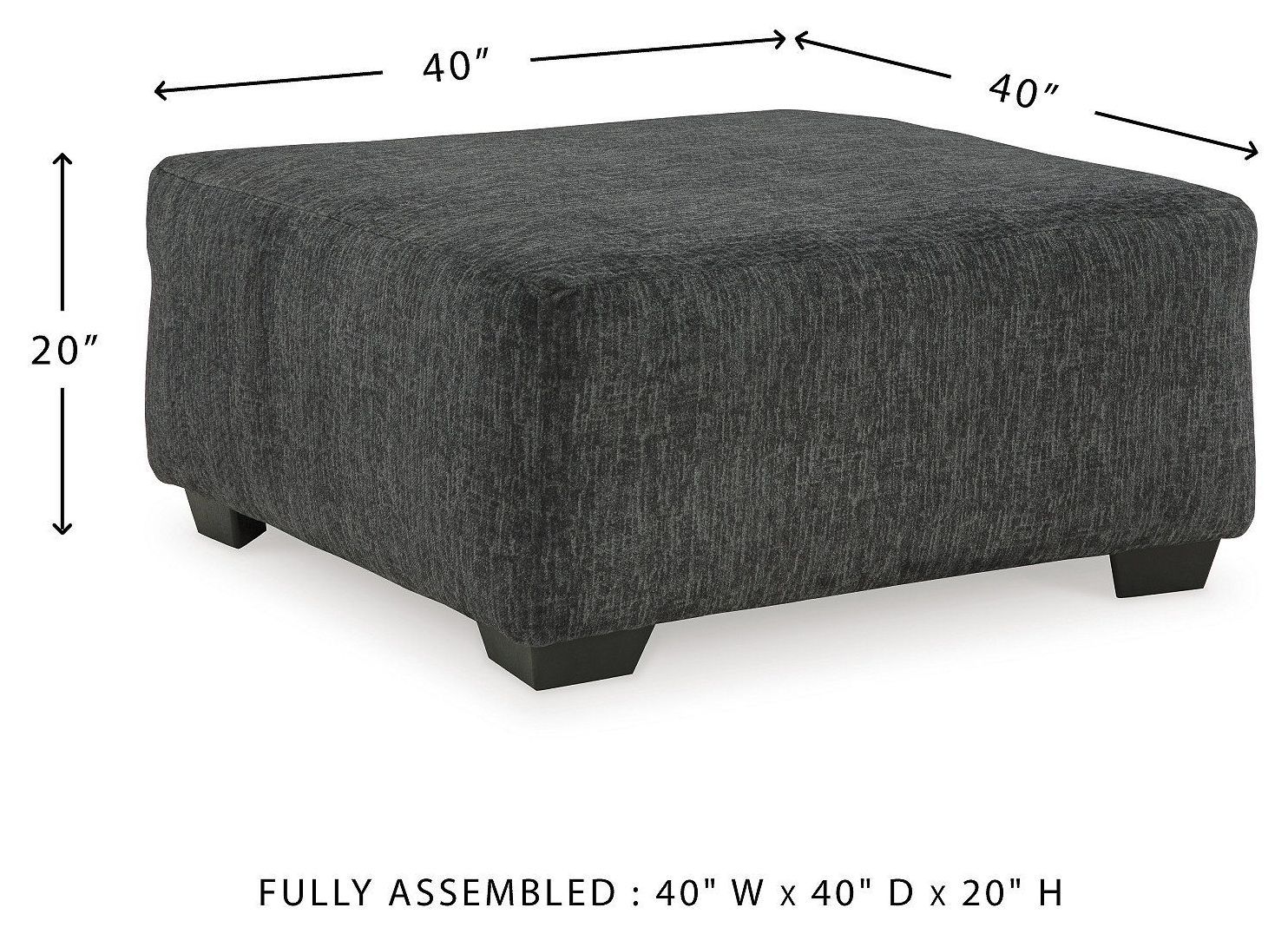 Biddeford Shadow Oversized Accent Ottoman