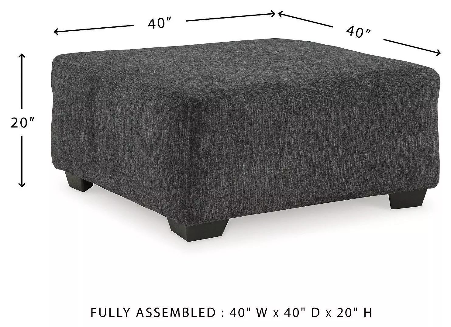 Biddeford Shadow Oversized Accent Ottoman