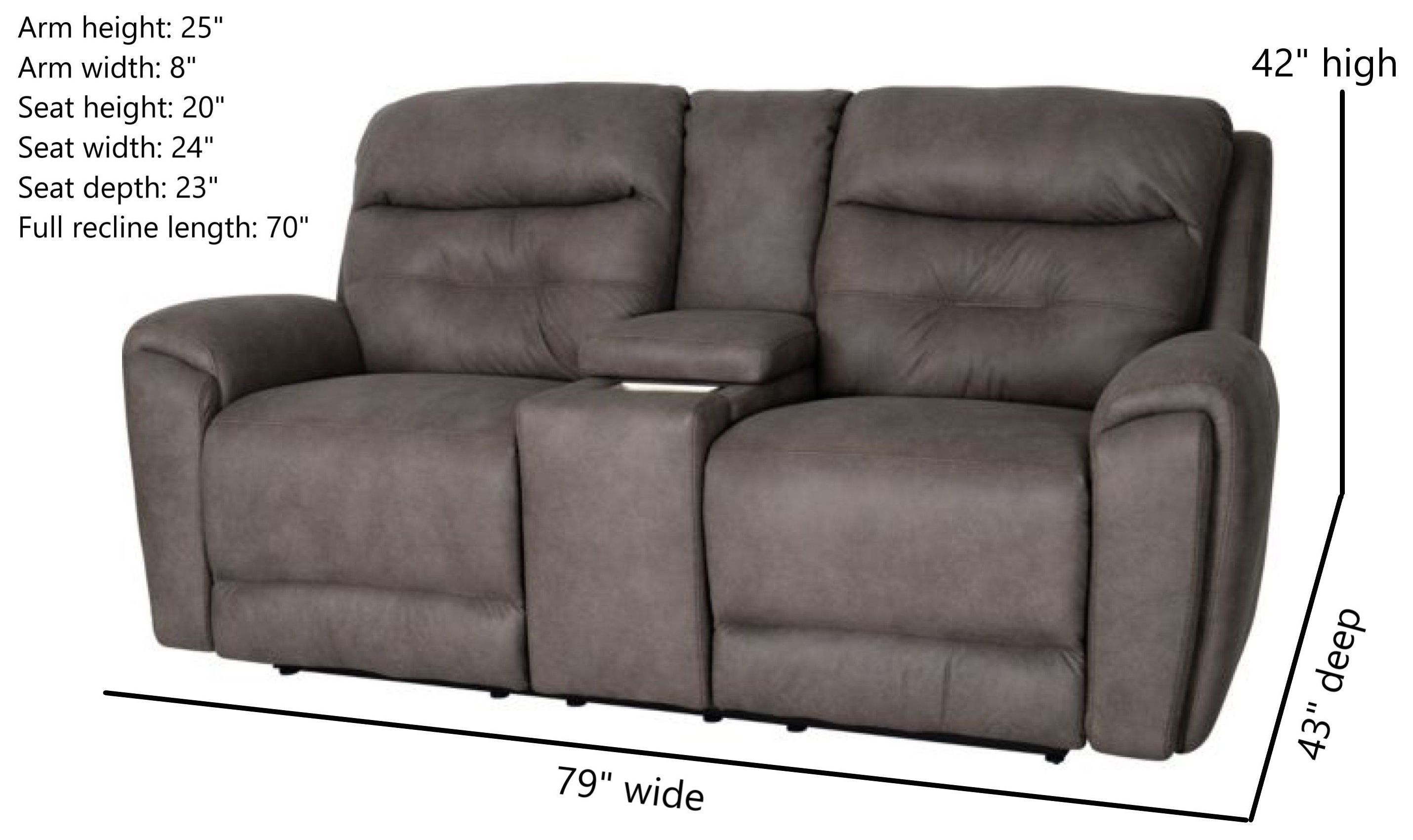 Point Break Telluride Stone Power Reclining Sofa with Power Headrest and Lumbar