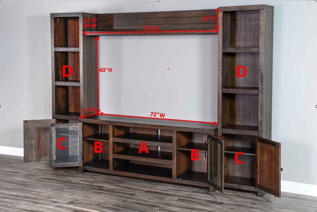 Havenstead Dark Brown 112" Entertainment Wall