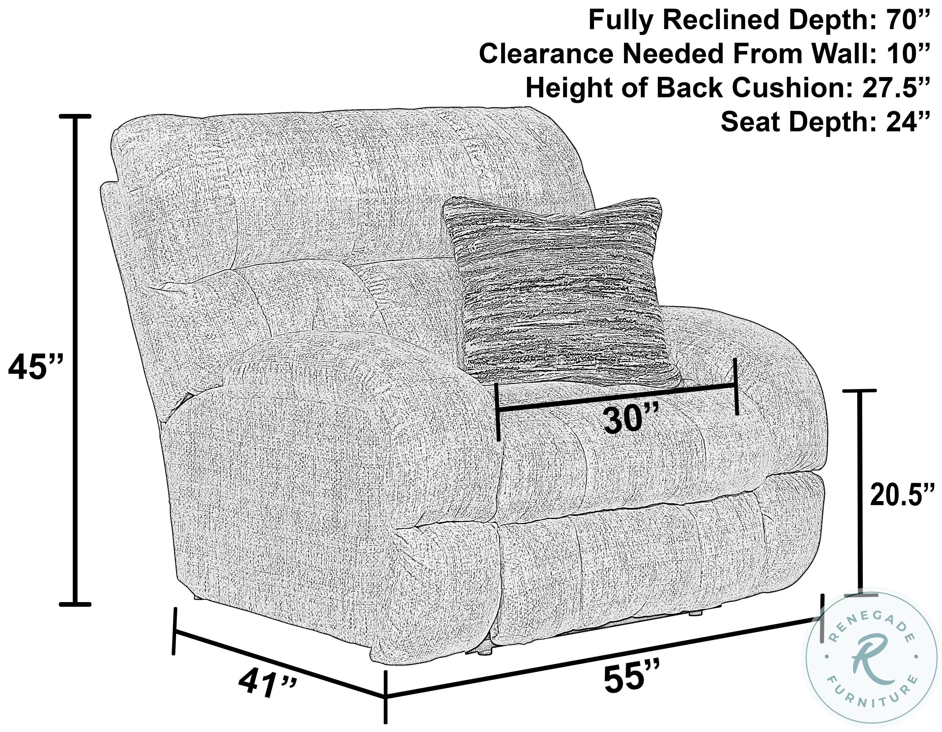 Ashland Granite Lay Flat Power Recliner From Home Gallery Stores