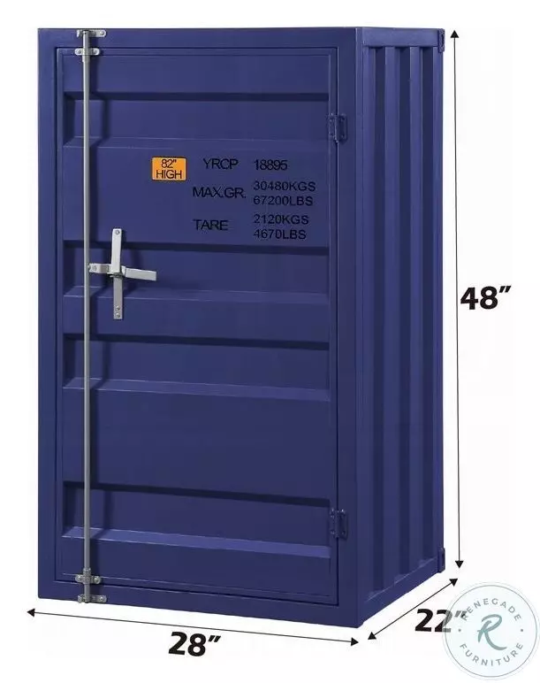 Cargo Blue Chest with Door and Shelves