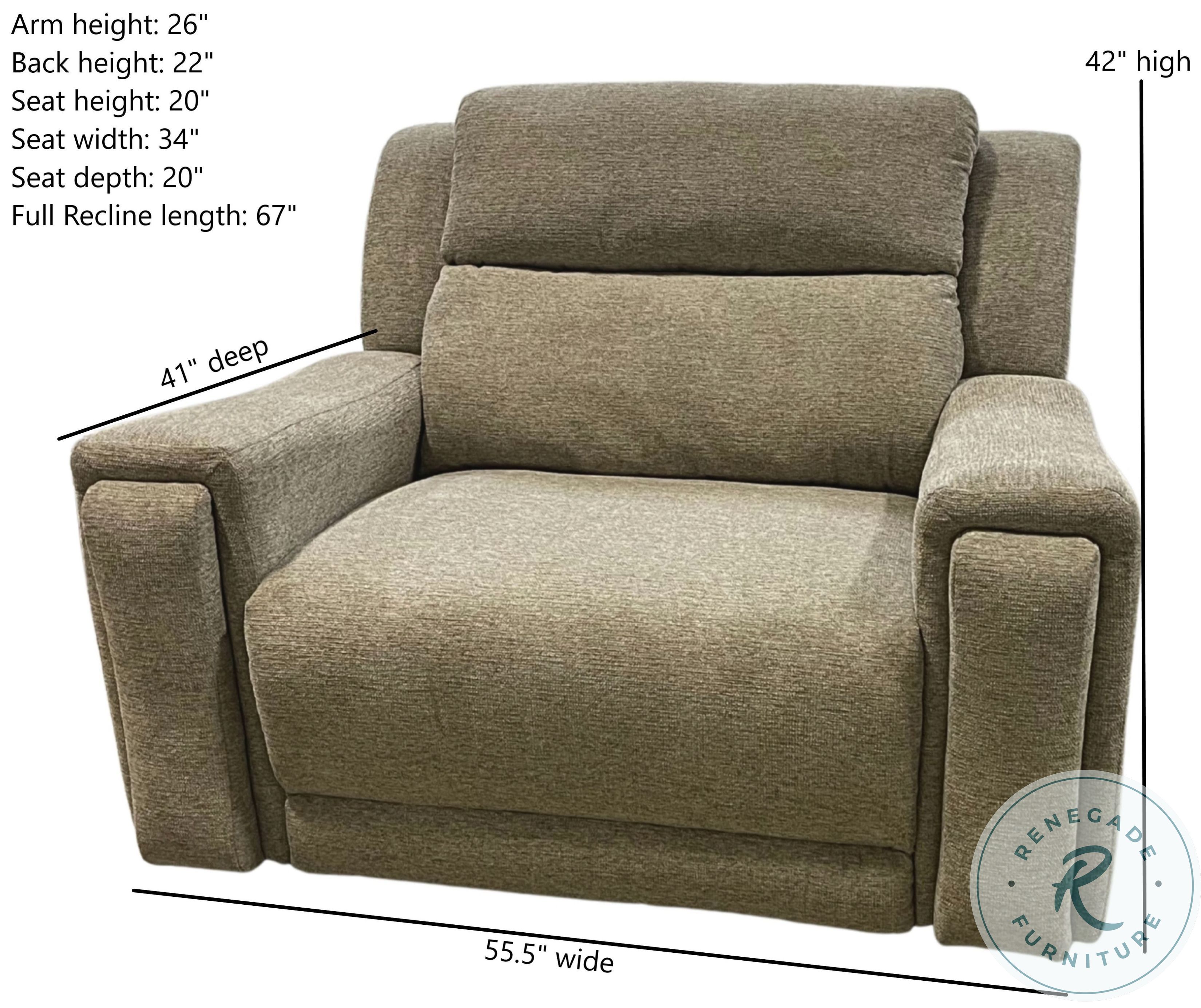 The Boss Monaco Stonewash Leather Triple Power Recliner