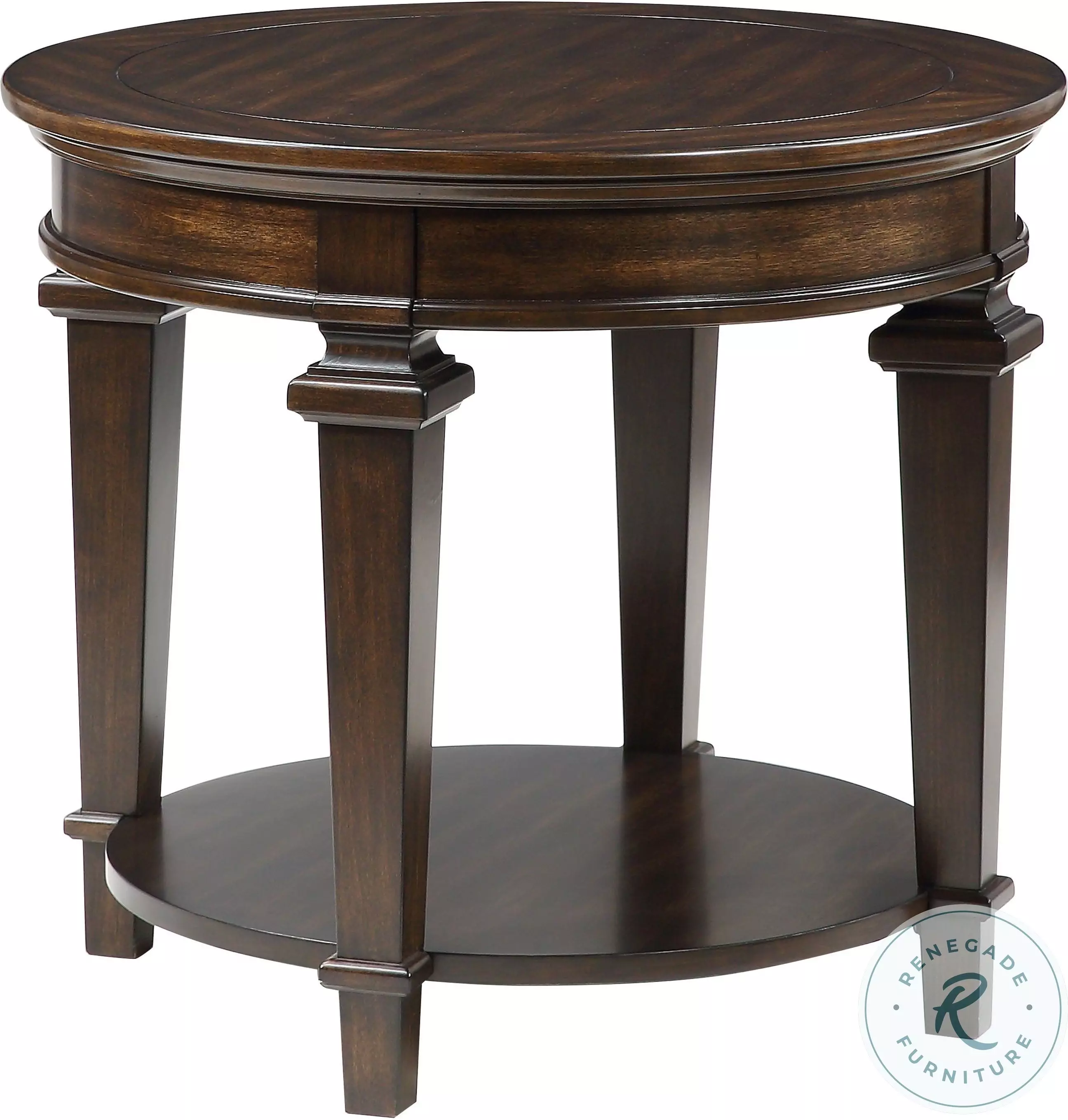 Tobias Espresso Round End Table From Homelegance | Coleman Furniture