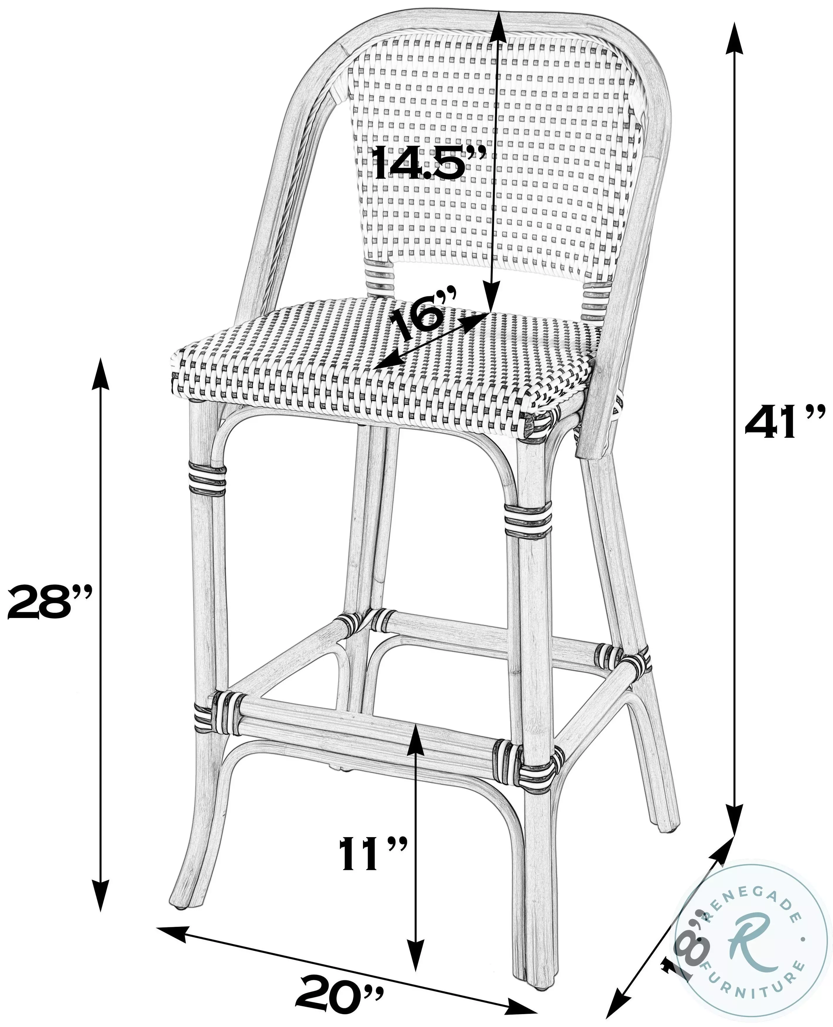 Lila Beige and White Bar Stool