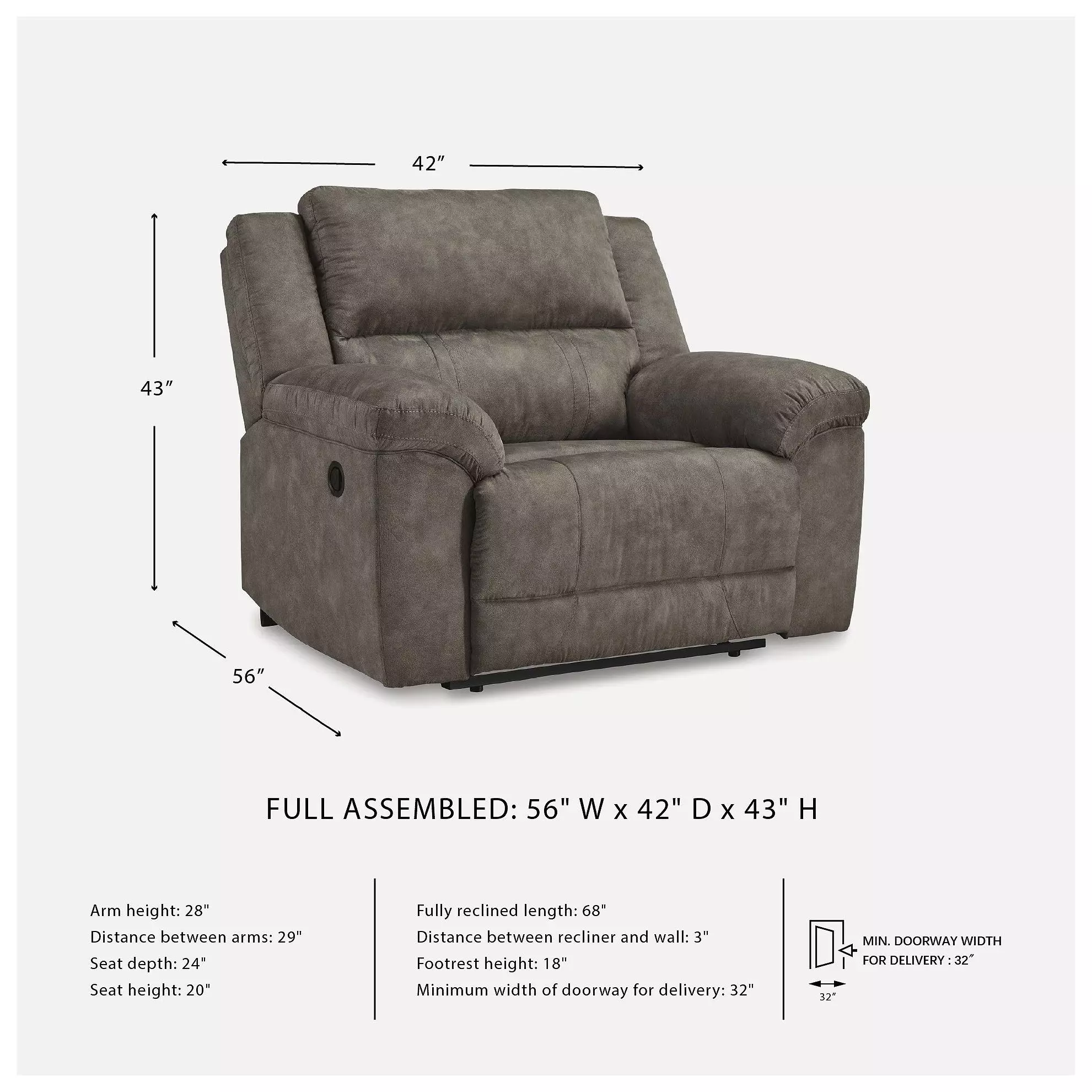 Laresview Fossil Recliner