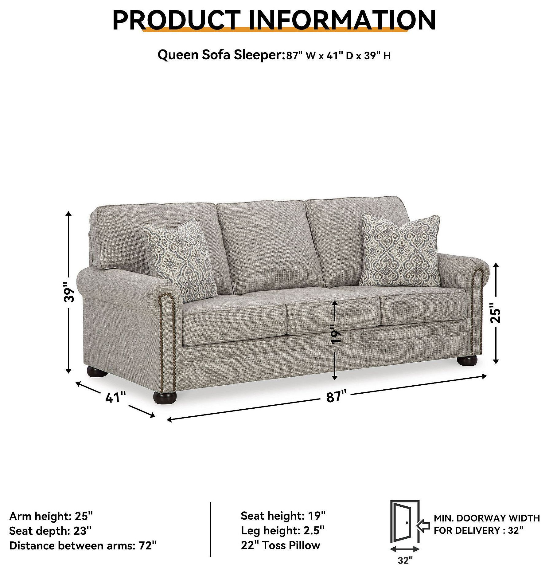 Gaelon Dune Queen Sofa Sleeper