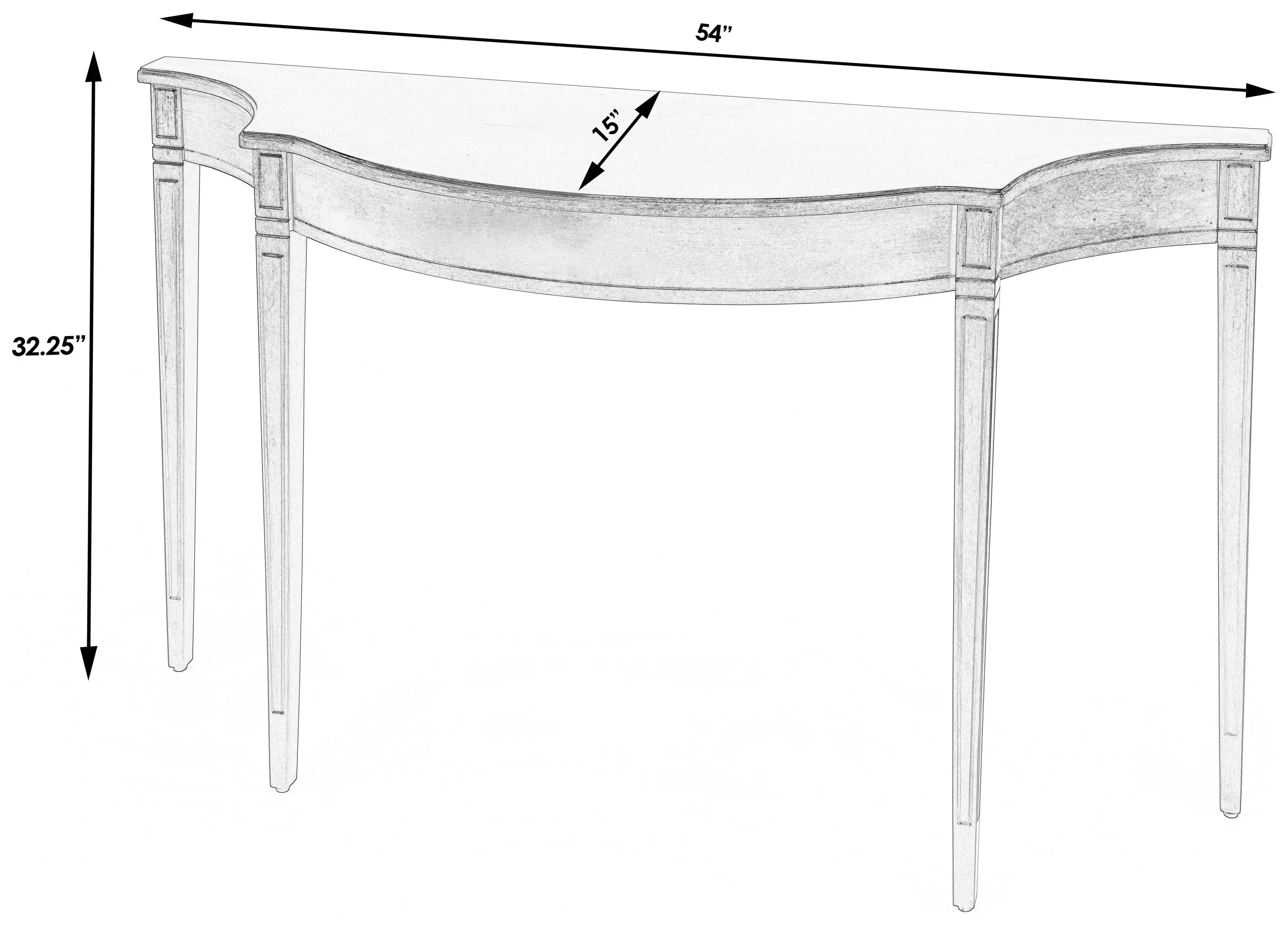 Chester Brown Demilune Console Table