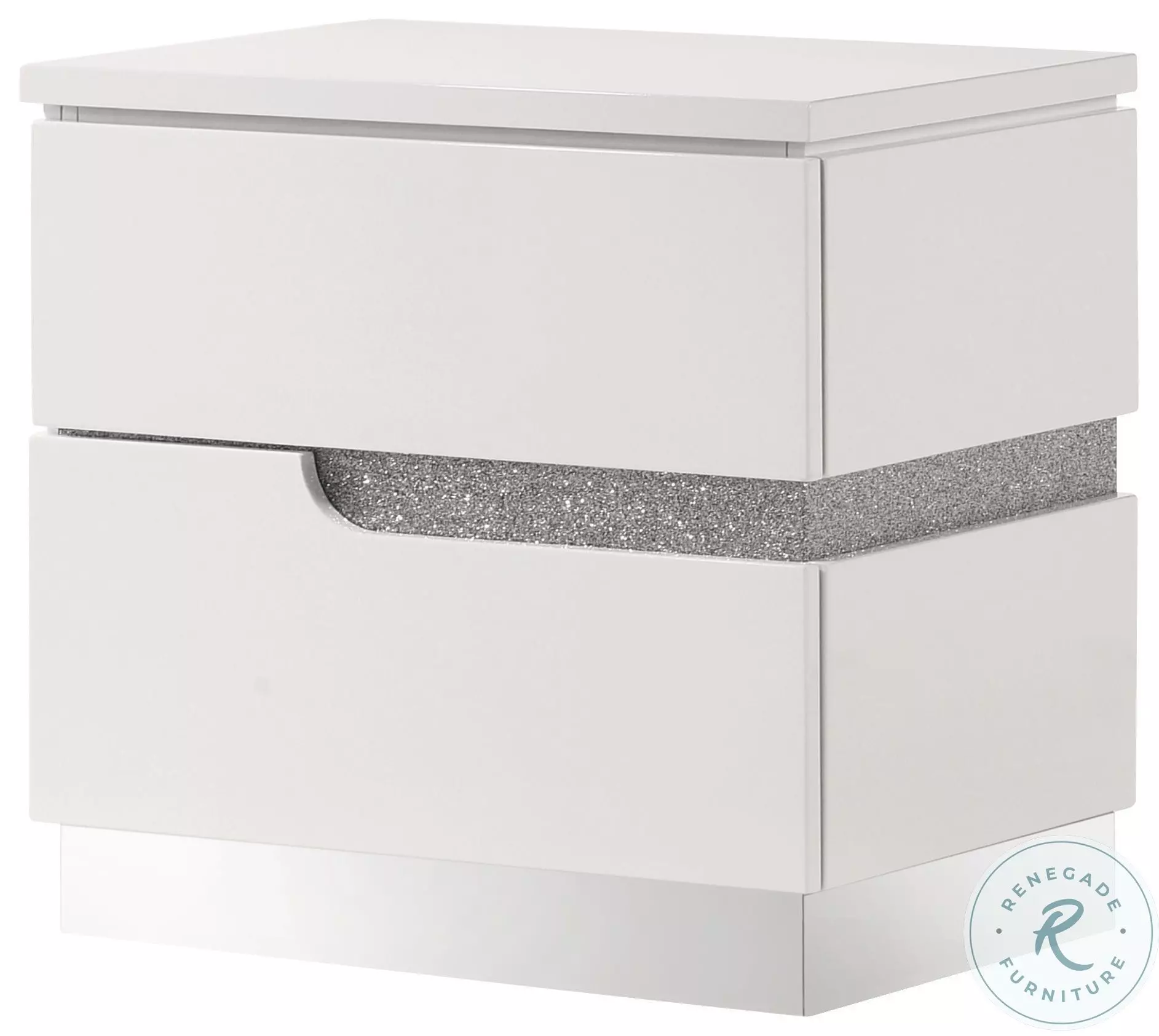 Paradox White Nightstand From New Classic | Coleman Furniture
