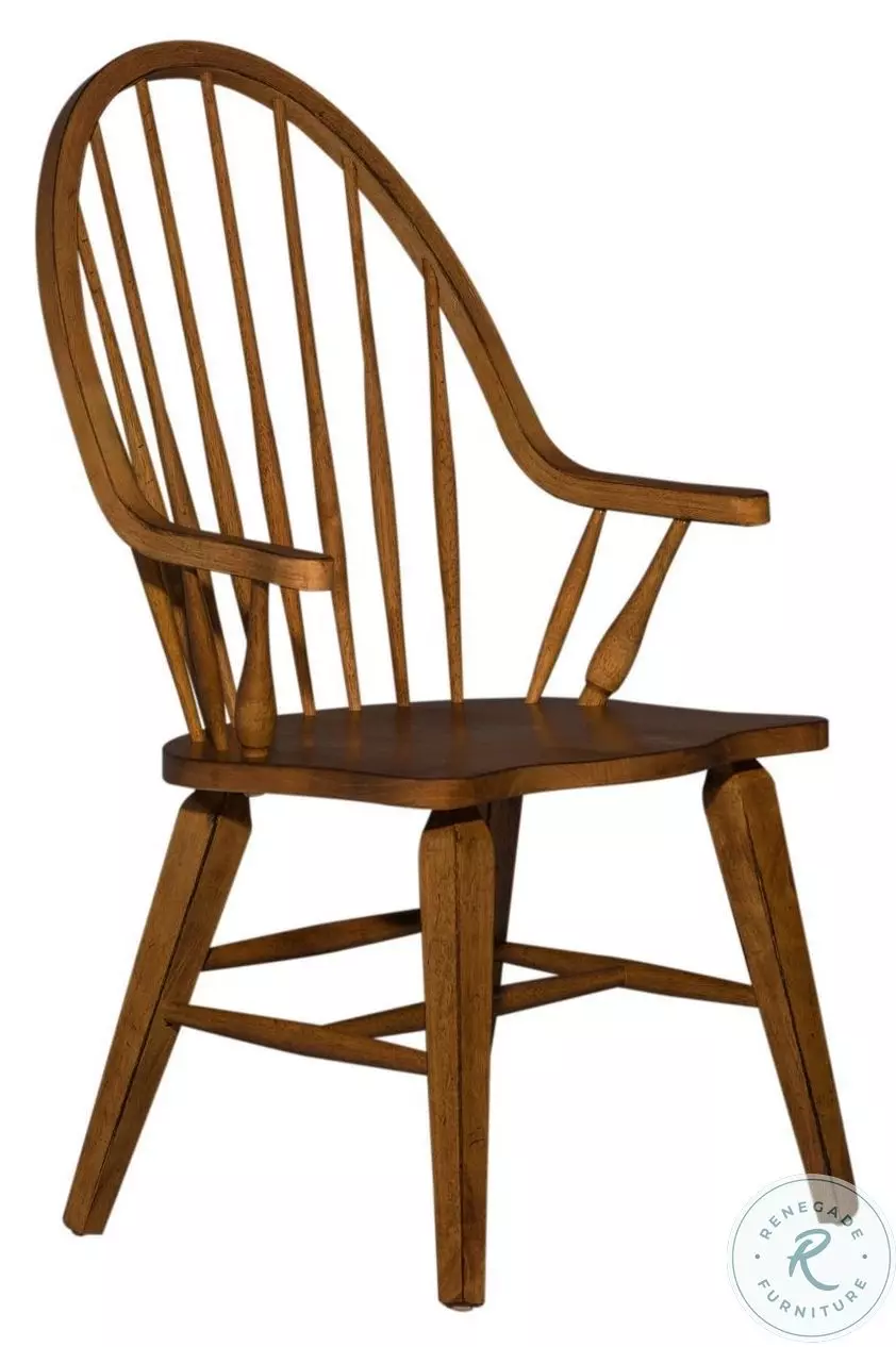 Hearthstone Rustic Oak Windsor Back Arm Chair from Liberty (382