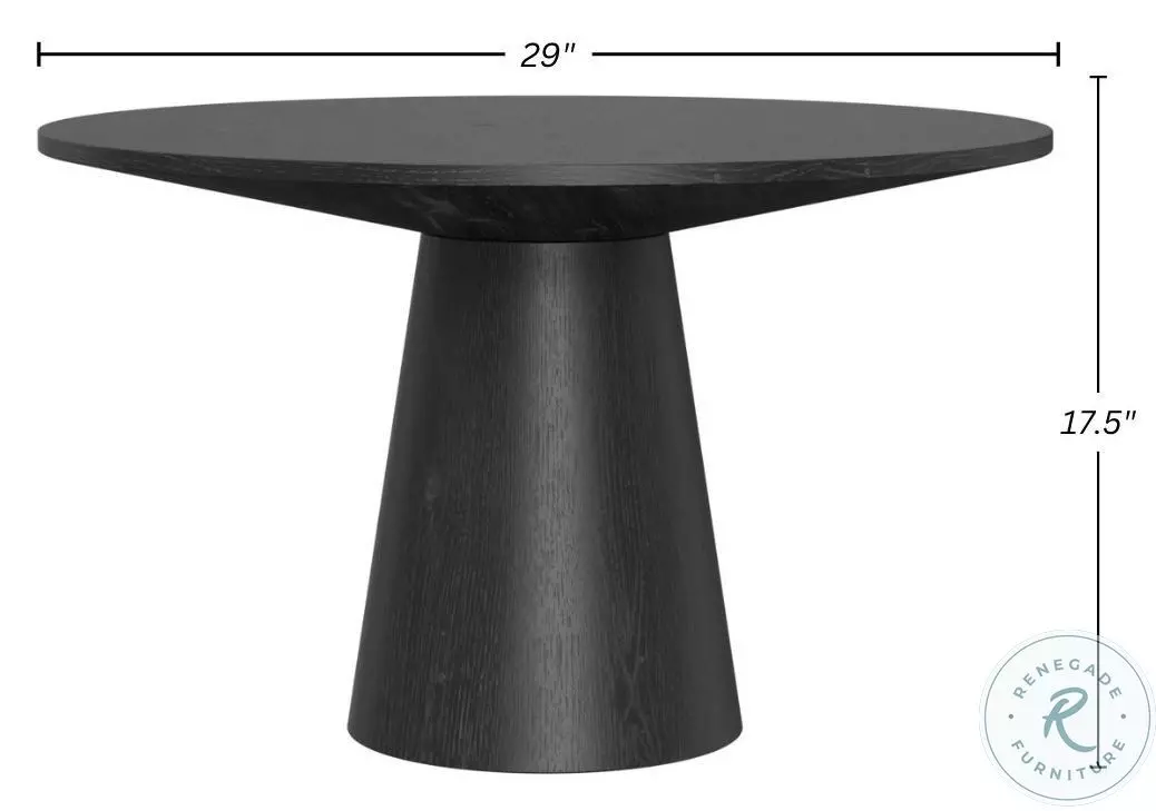 Cove Vintage Black 29" Coffee Table