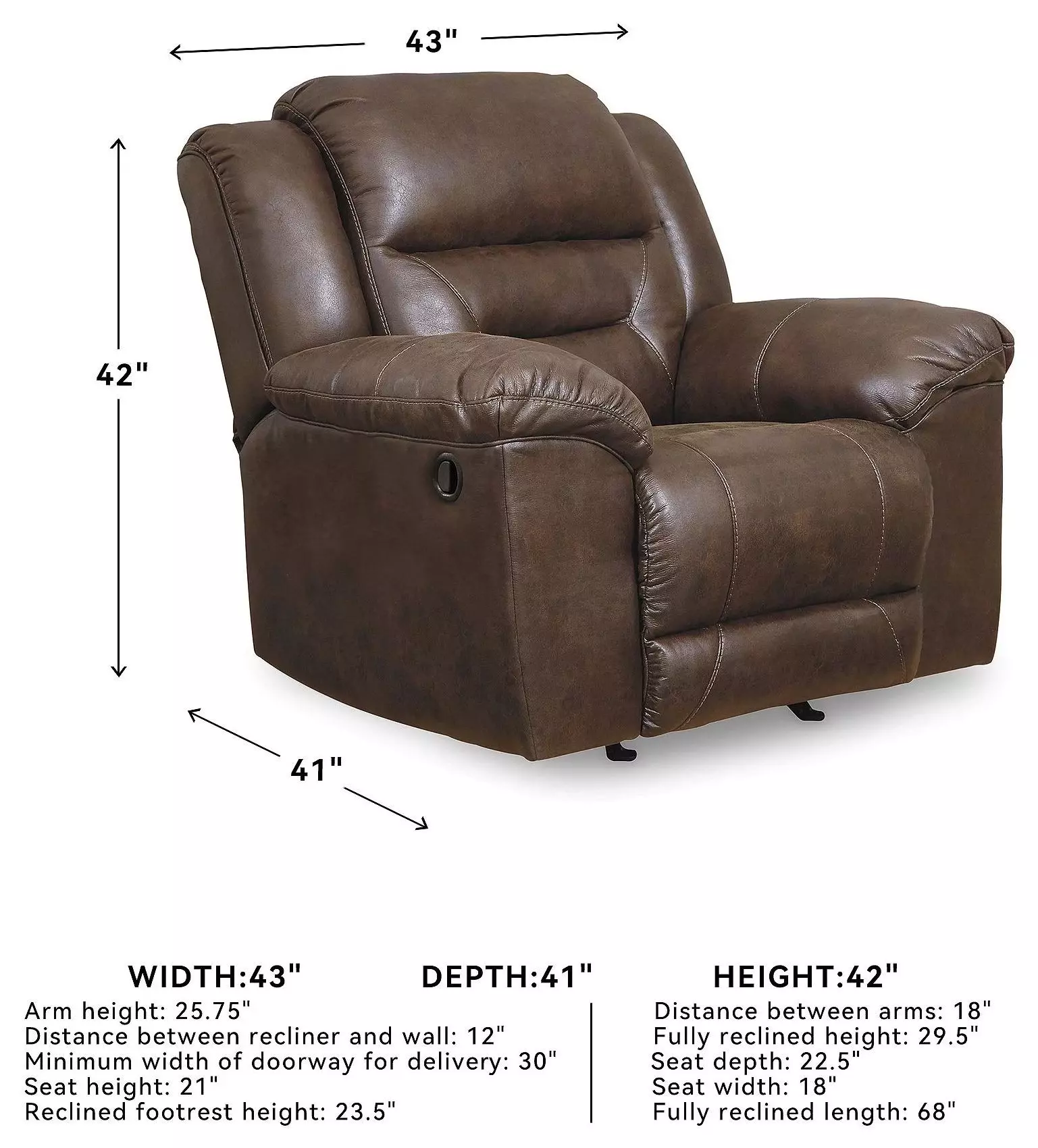 Stoneland Chocolate Recliner