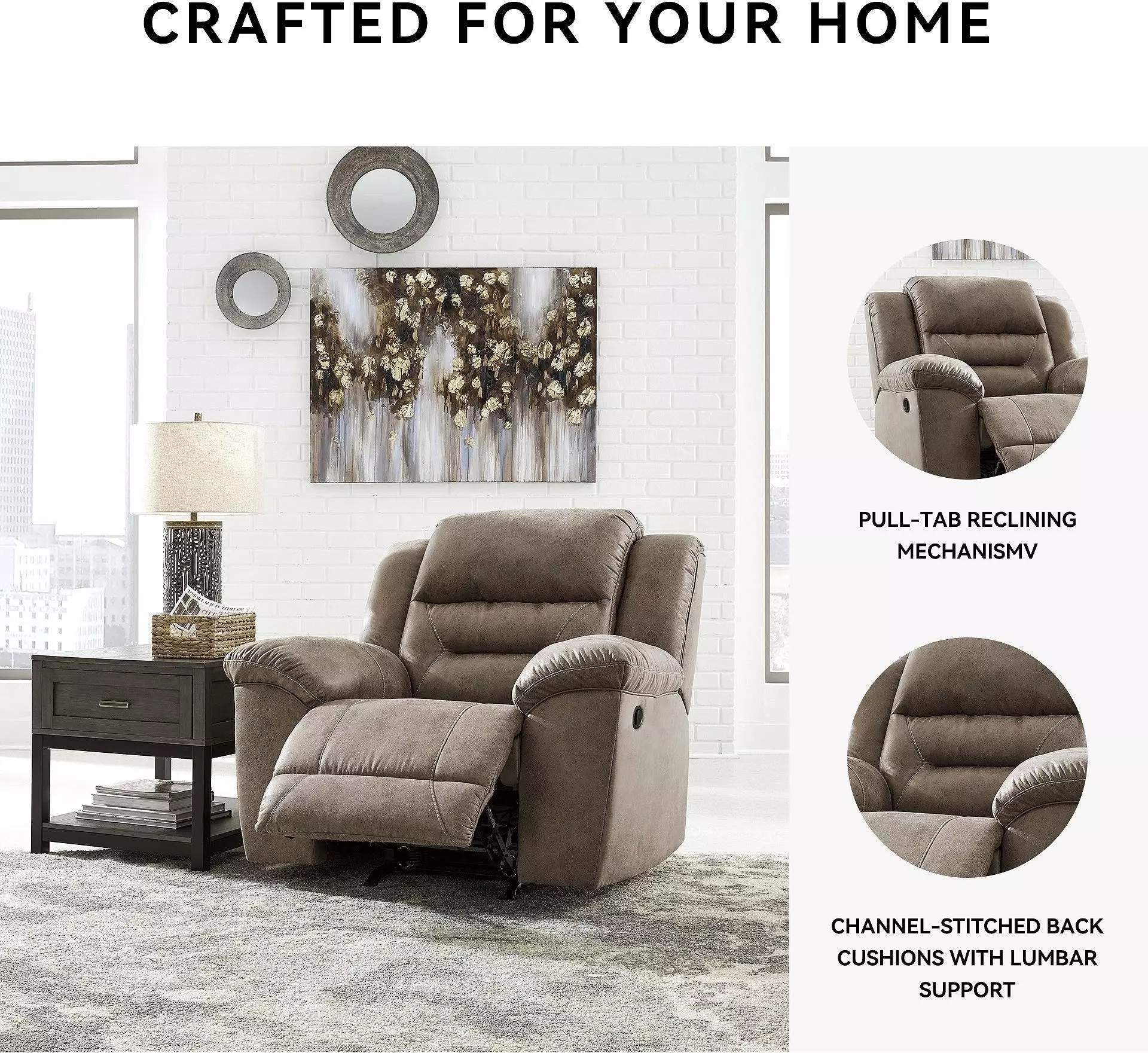 Stoneland Fossil Recliner From Home Gallery Stores | Home Gallery