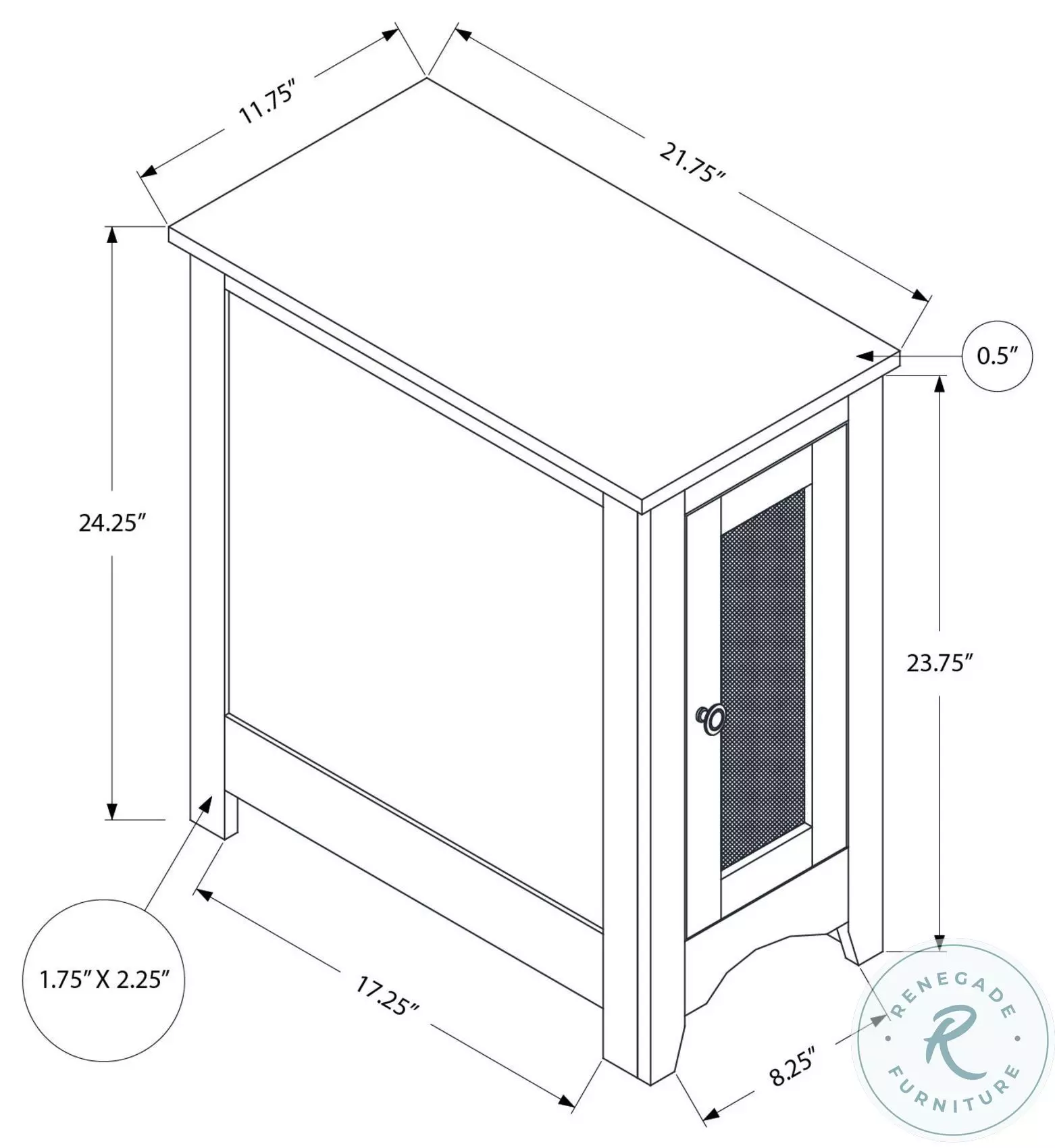 3995 Antique Black Accent Table