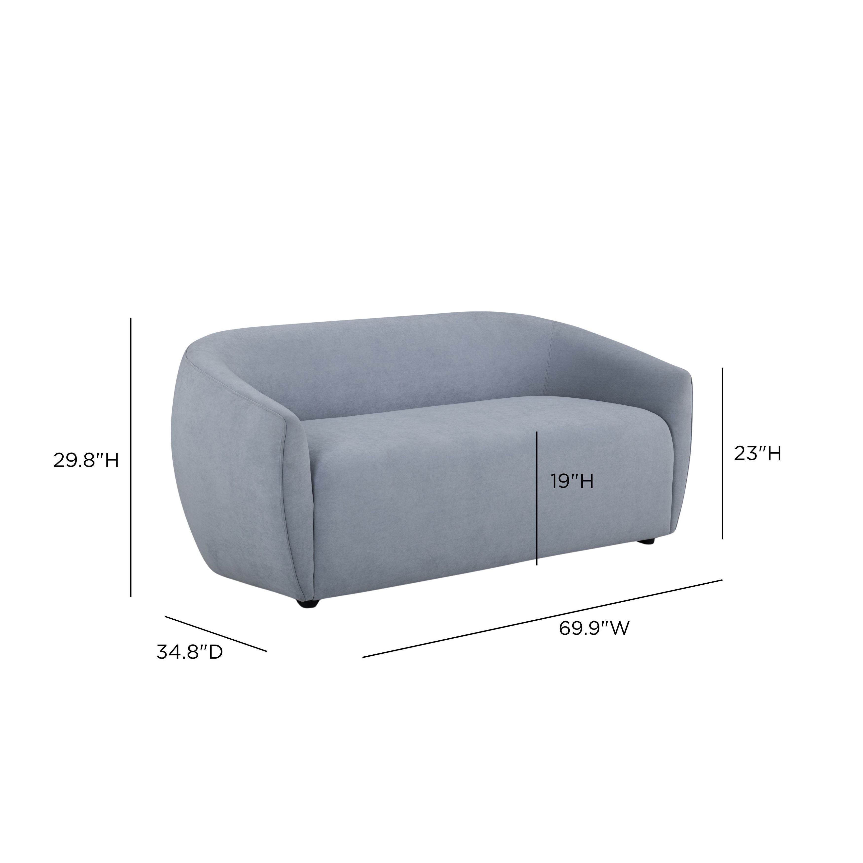 Jordan Baby Blue 70" Loveseat