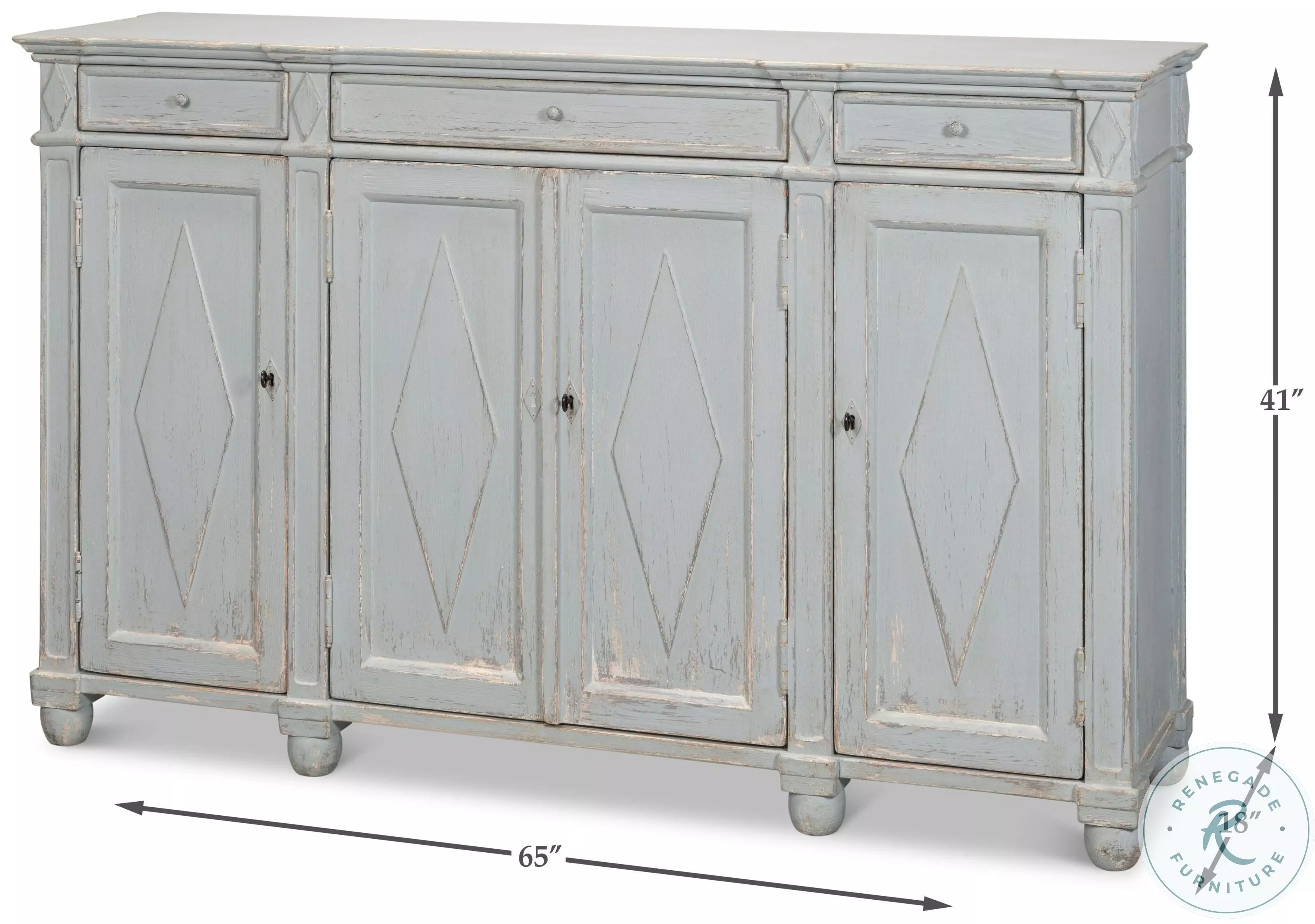 Diamond Blue Grey Sideboard