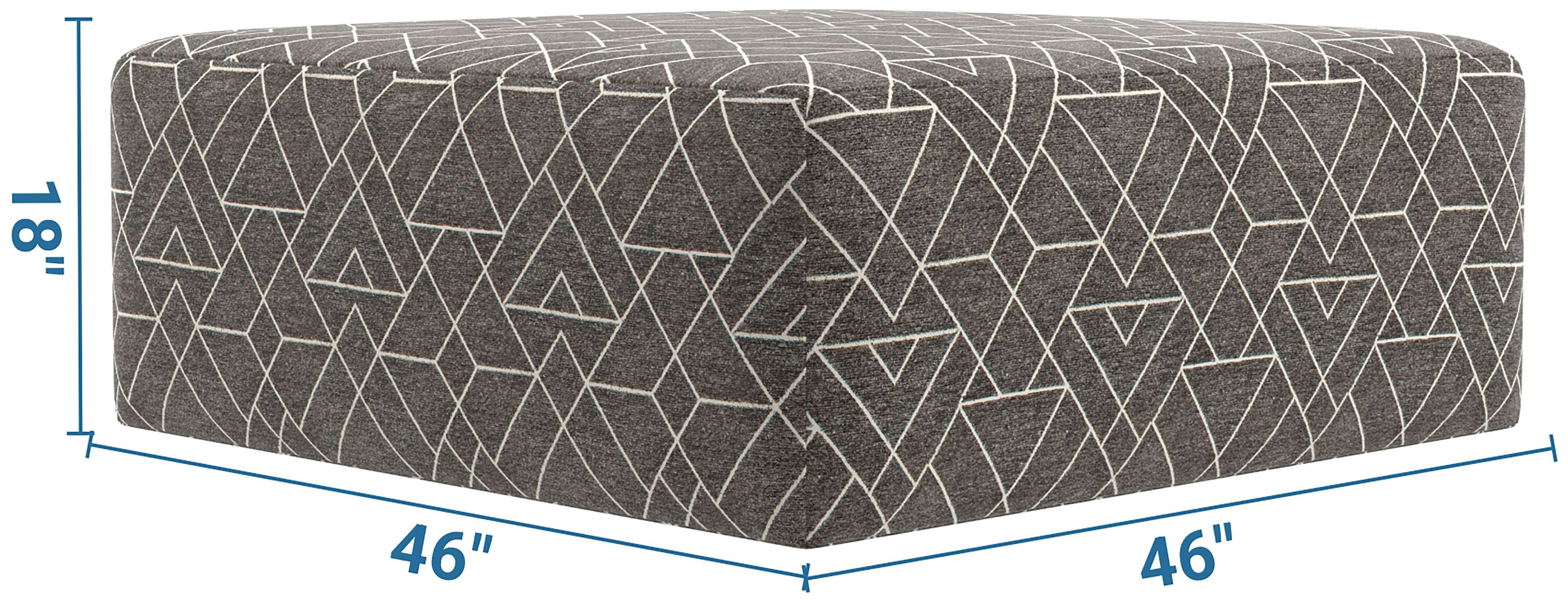 Canyon Umber Upholstered Square Cocktail Ottoman