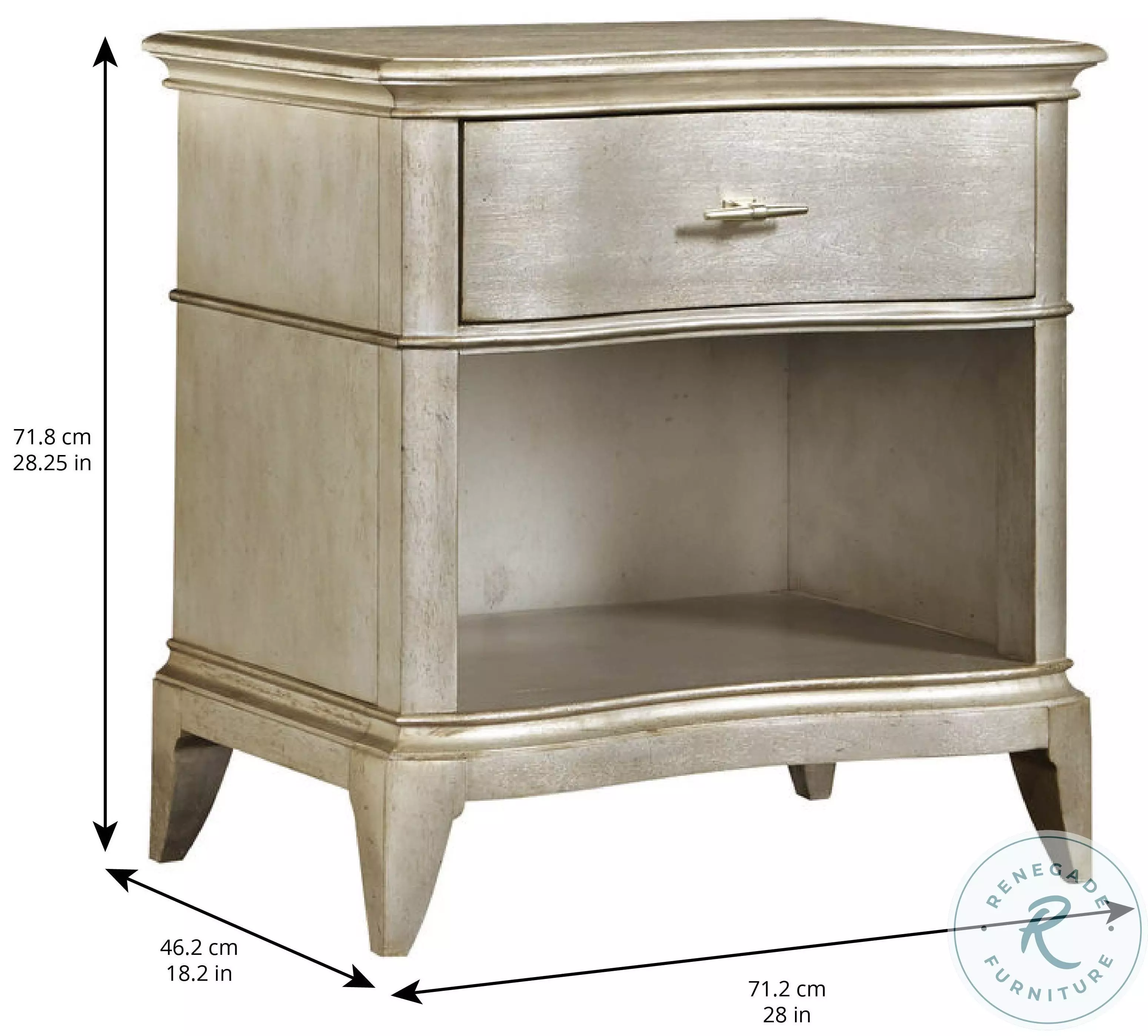 クリスタル付きミラーナイトスタンド BEDSIDE TABLE AUWHALEUS Mirrored Nightstand Bedside Table for Bedroom