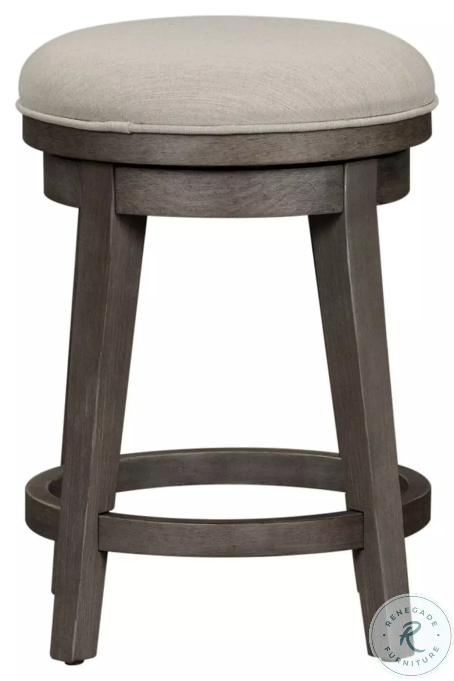 Modern Farmhouse Dusty Charcoal Swivel Bar Stool from Liberty