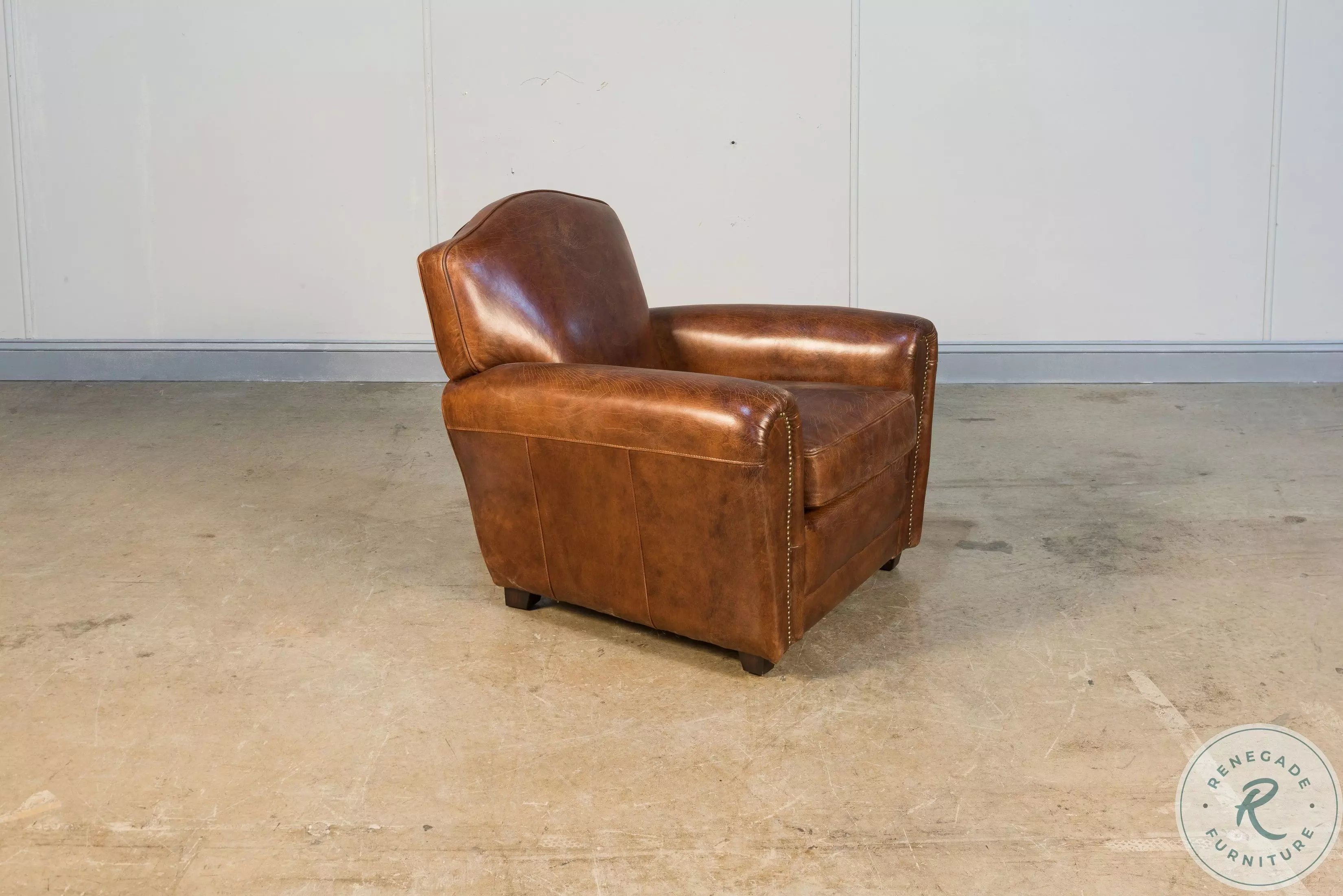 Elite Brown French Club Chair from Sarreid | Coleman Furniture