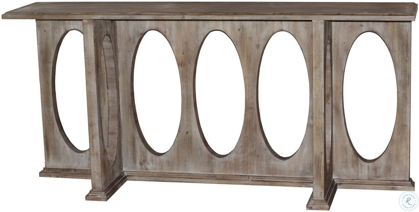 Drummond Distressed White Console Table From Bassett Mirror