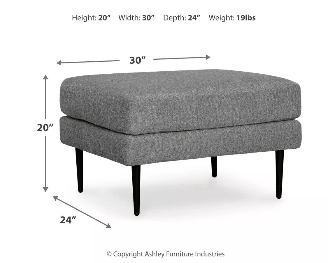 Hazela Charcoal Ottoman