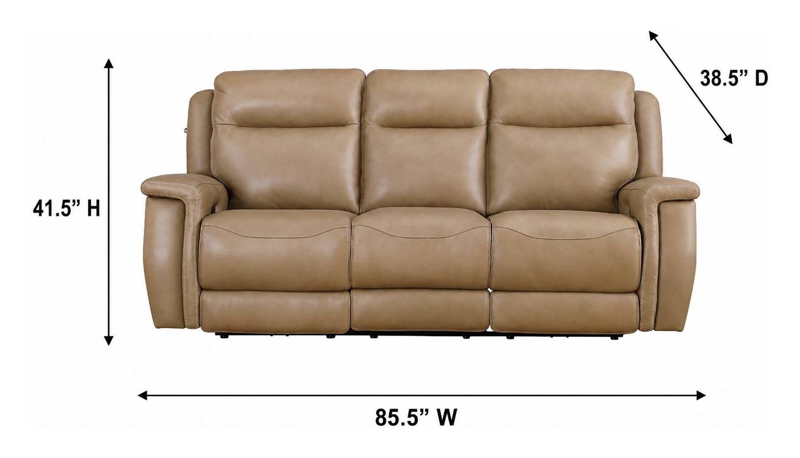 Fischer Saddle Leather 86" Zero Gravity Power Reclining Sofa with Power Headrest and USB Charging