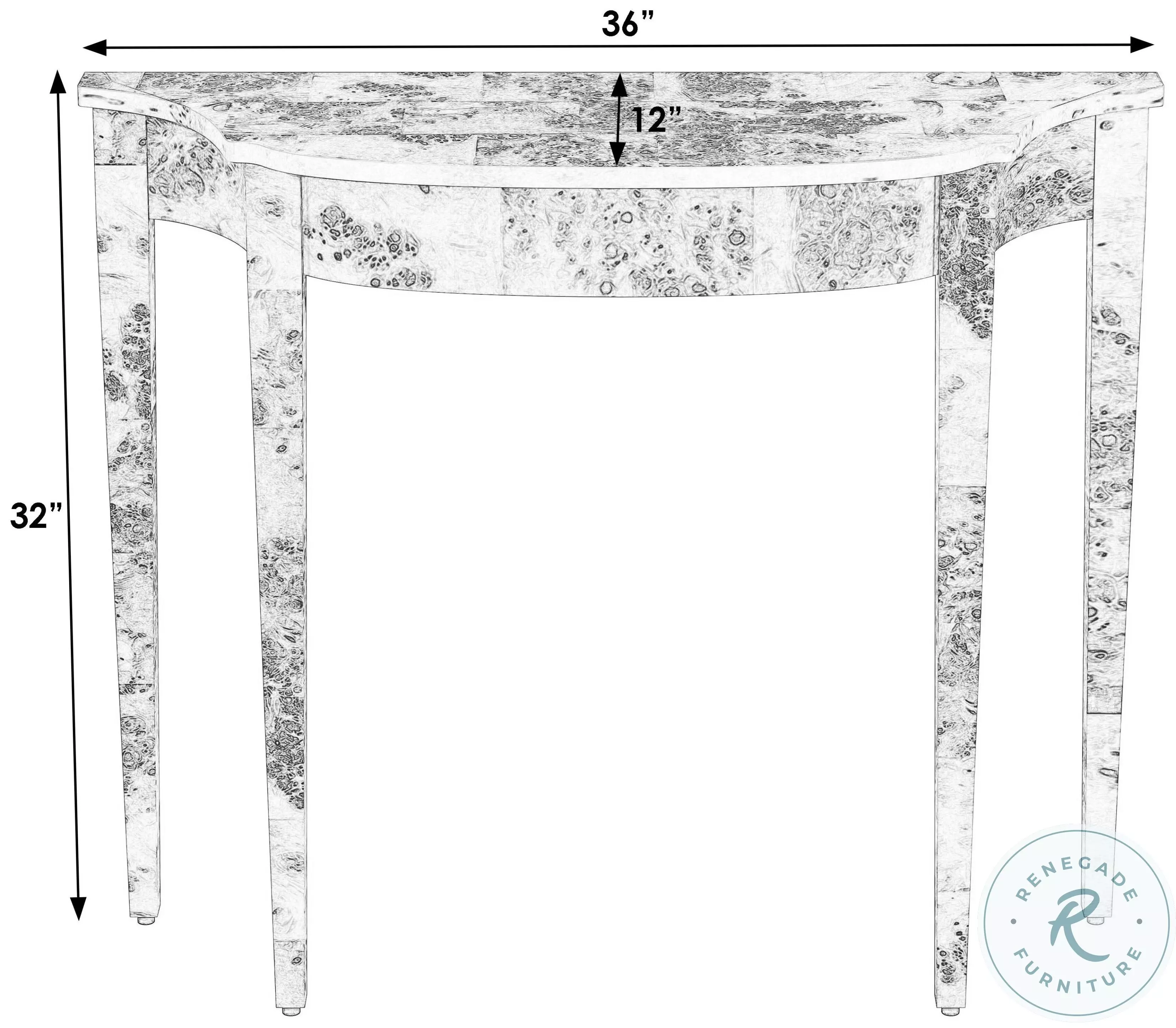 Chester Light Burl Console Table