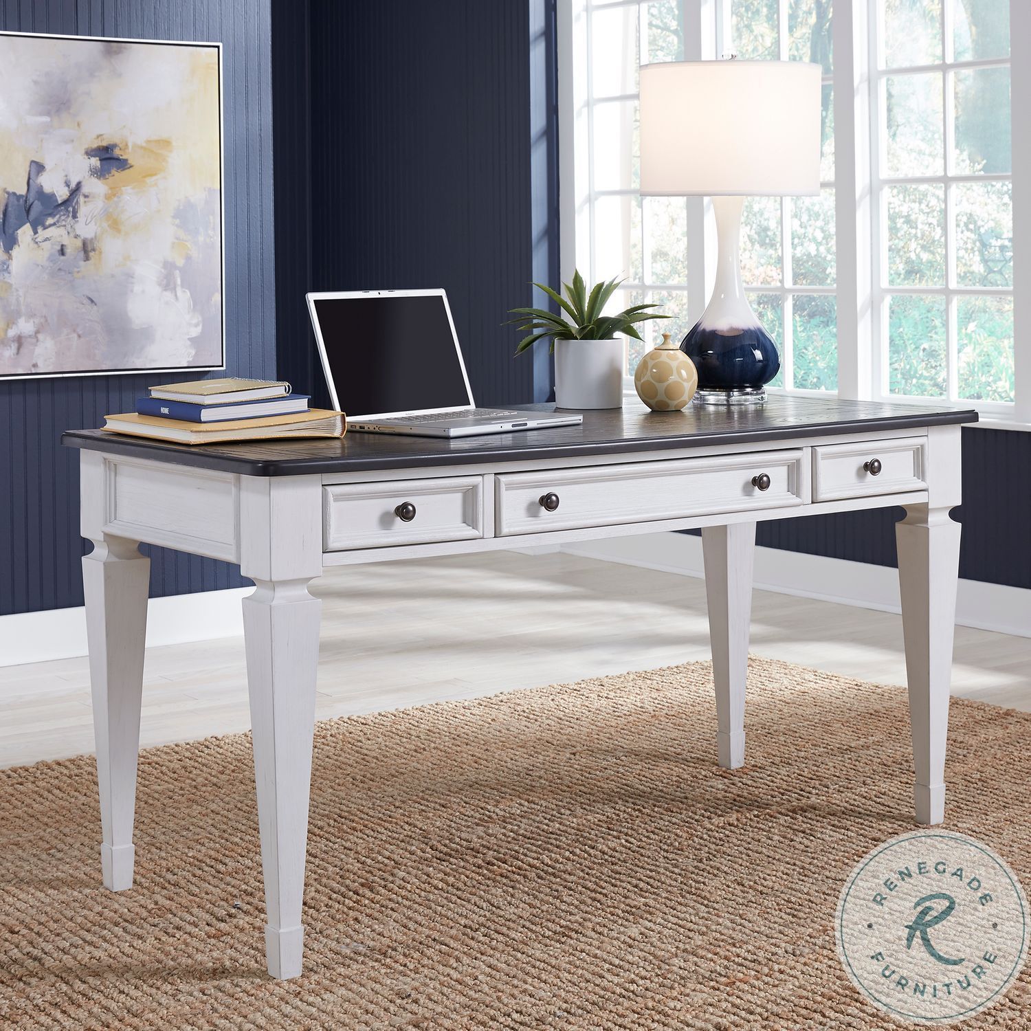Allyson Park Wirebrushed White Home Office Set from Liberty Coleman