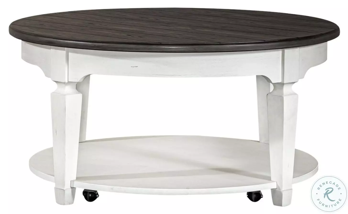 Allyson Park Wirebrushed White Round Cocktail Table From Liberty