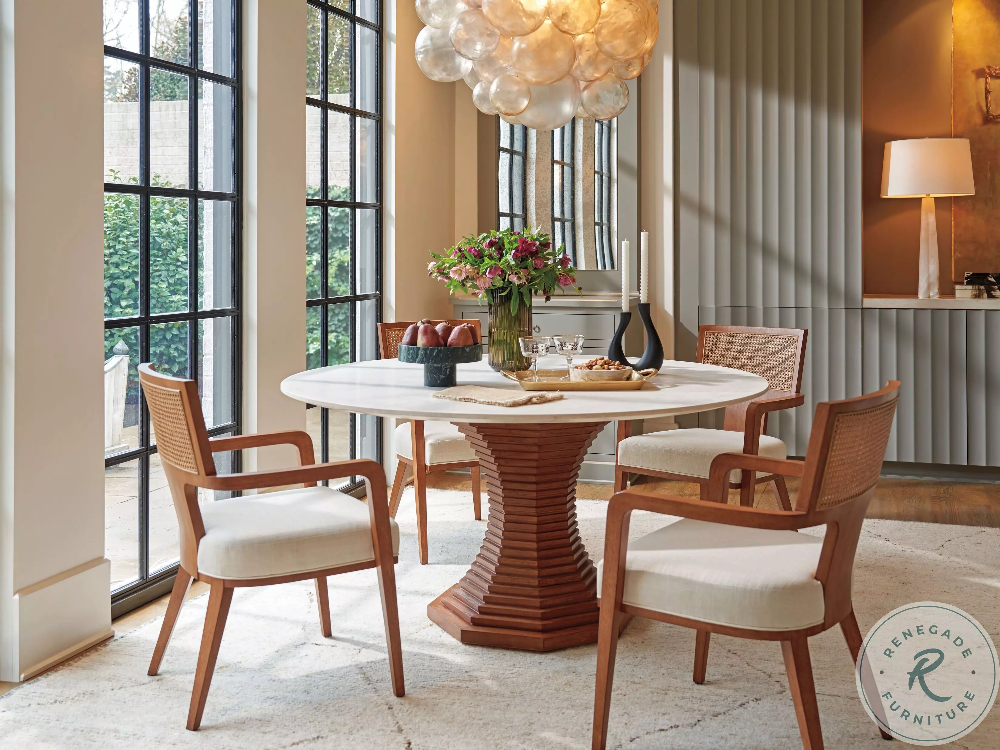 La Costa Linen weave Serrano Woven Arm Chair From Lexington | Home