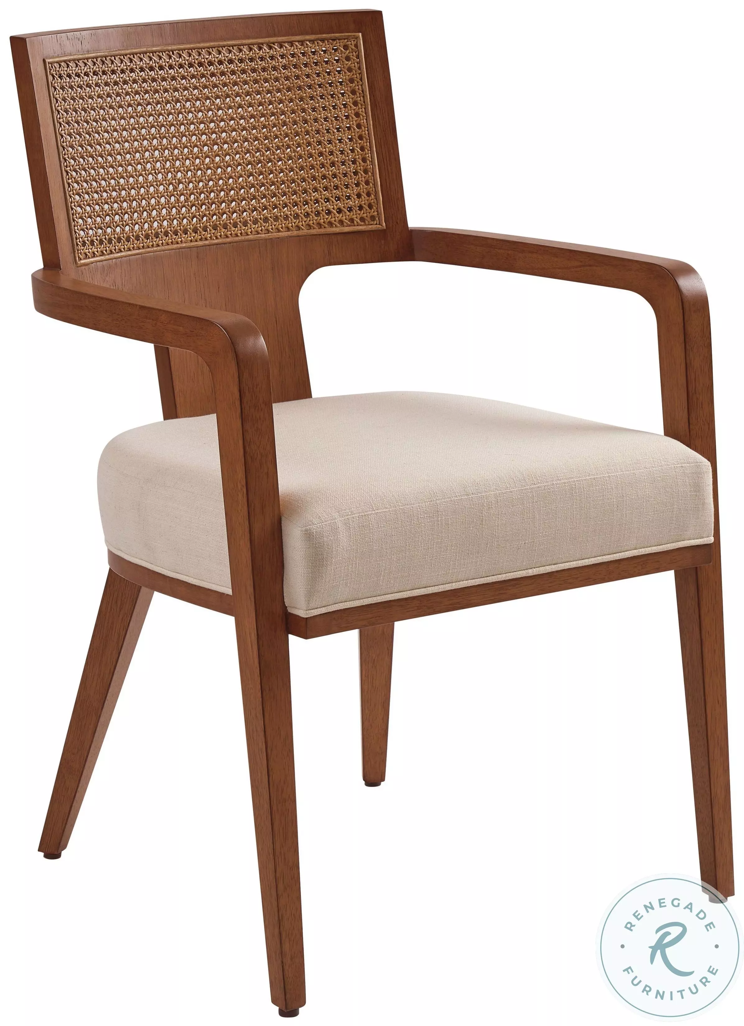 La Costa Linen weave Serrano Woven Arm Chair From Lexington | Home