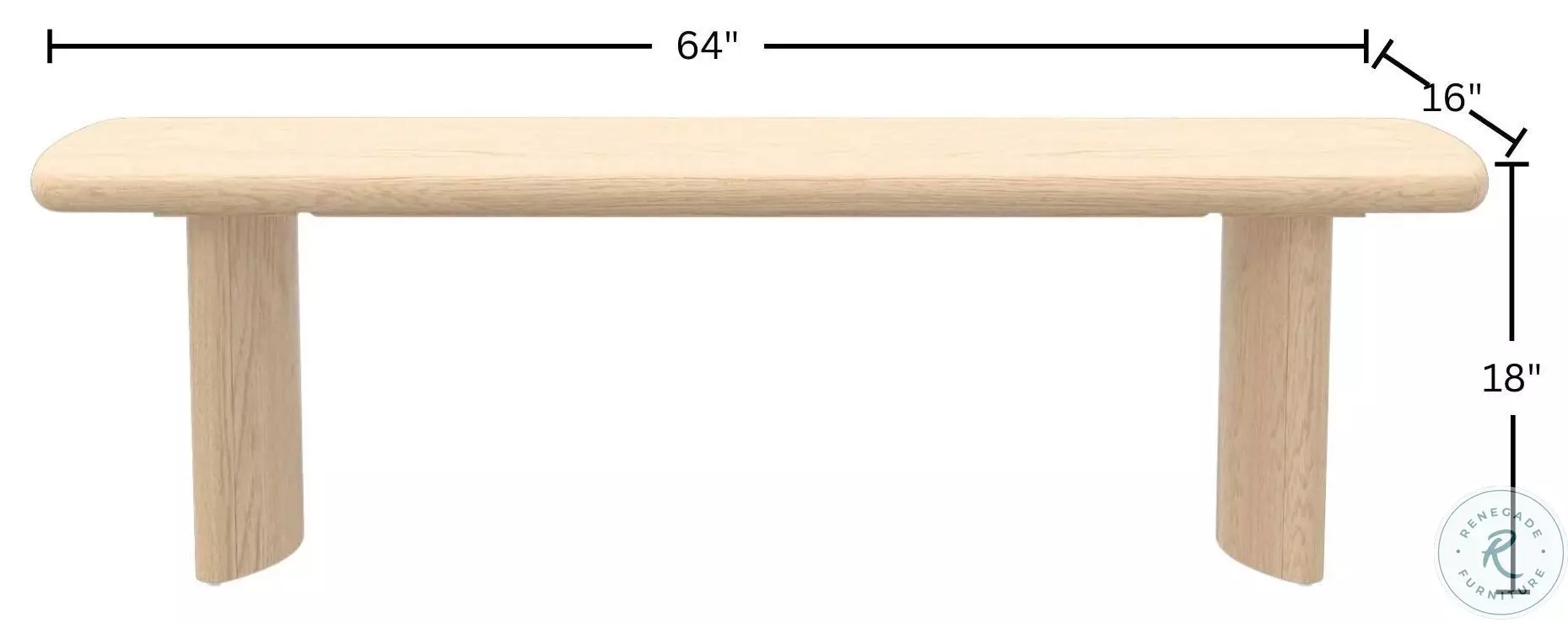 Gabrielle Light Oak Bench