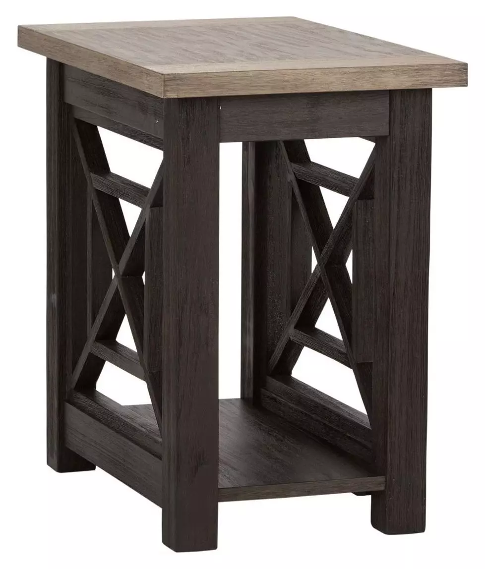 Heatherbrook Charcoal And Ash Chairside Table