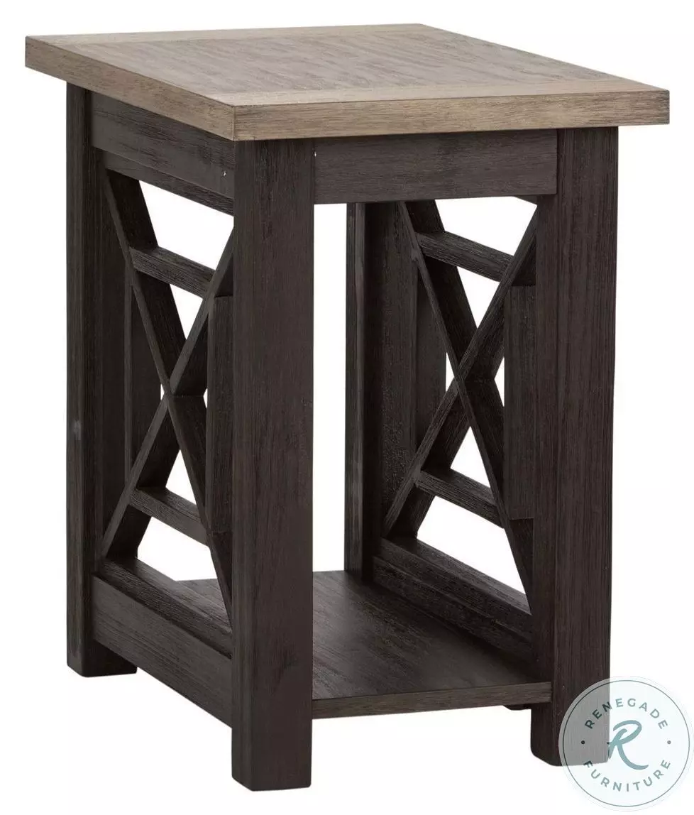 Heatherbrook Charcoal Chair Side Table from Liberty (422-OT1021