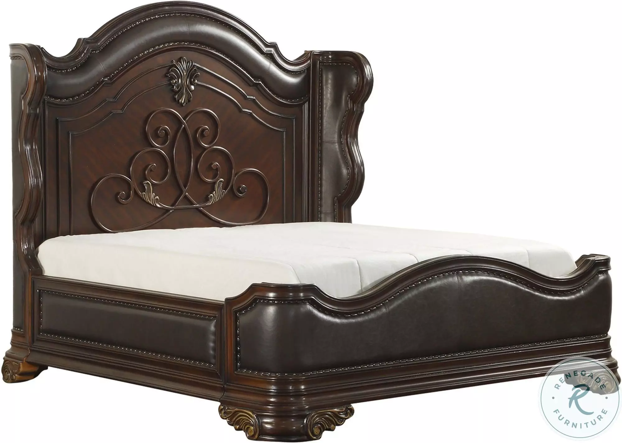 Royal Highlands Rich Cherry King Panel Bed from Homelegance